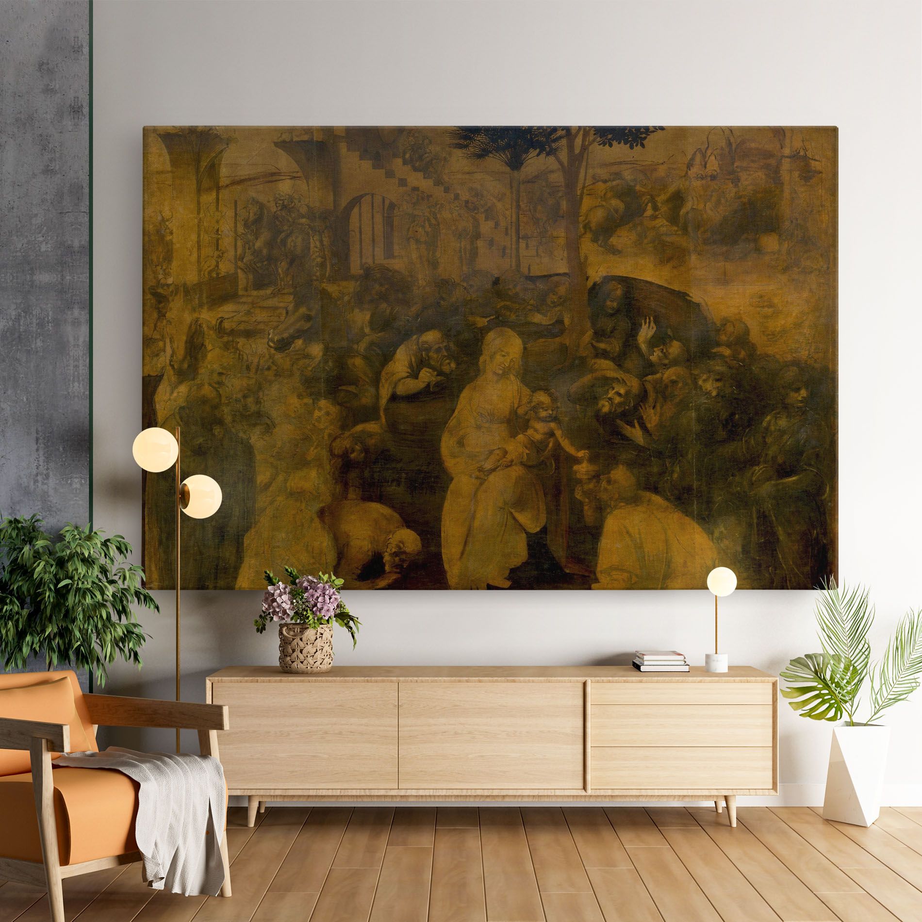 Leonardo Da Vinci Adorazione Dei Magi mockup 9