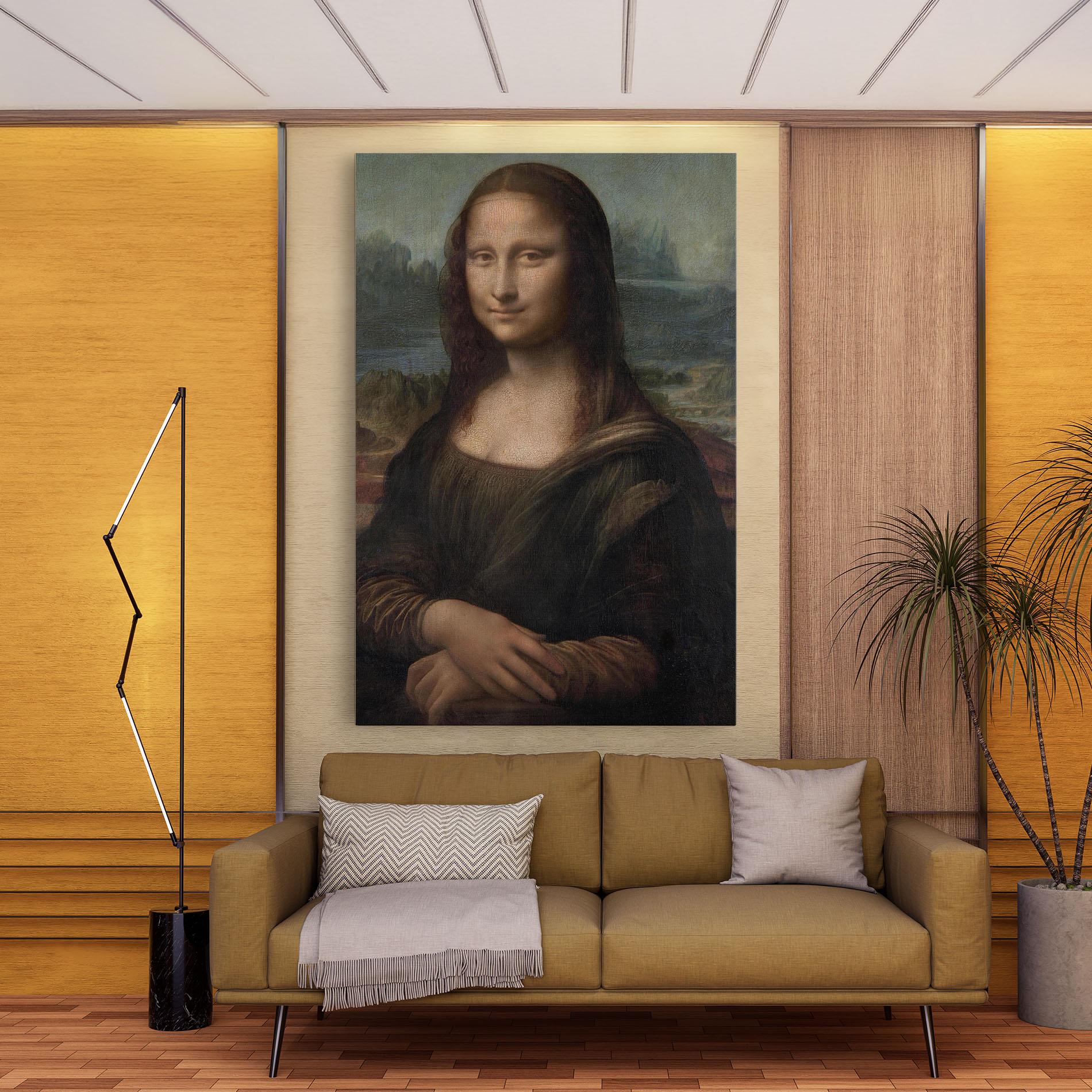 Картина на платно Mona Lisa By Leonardo Da Vinci mockup 9
