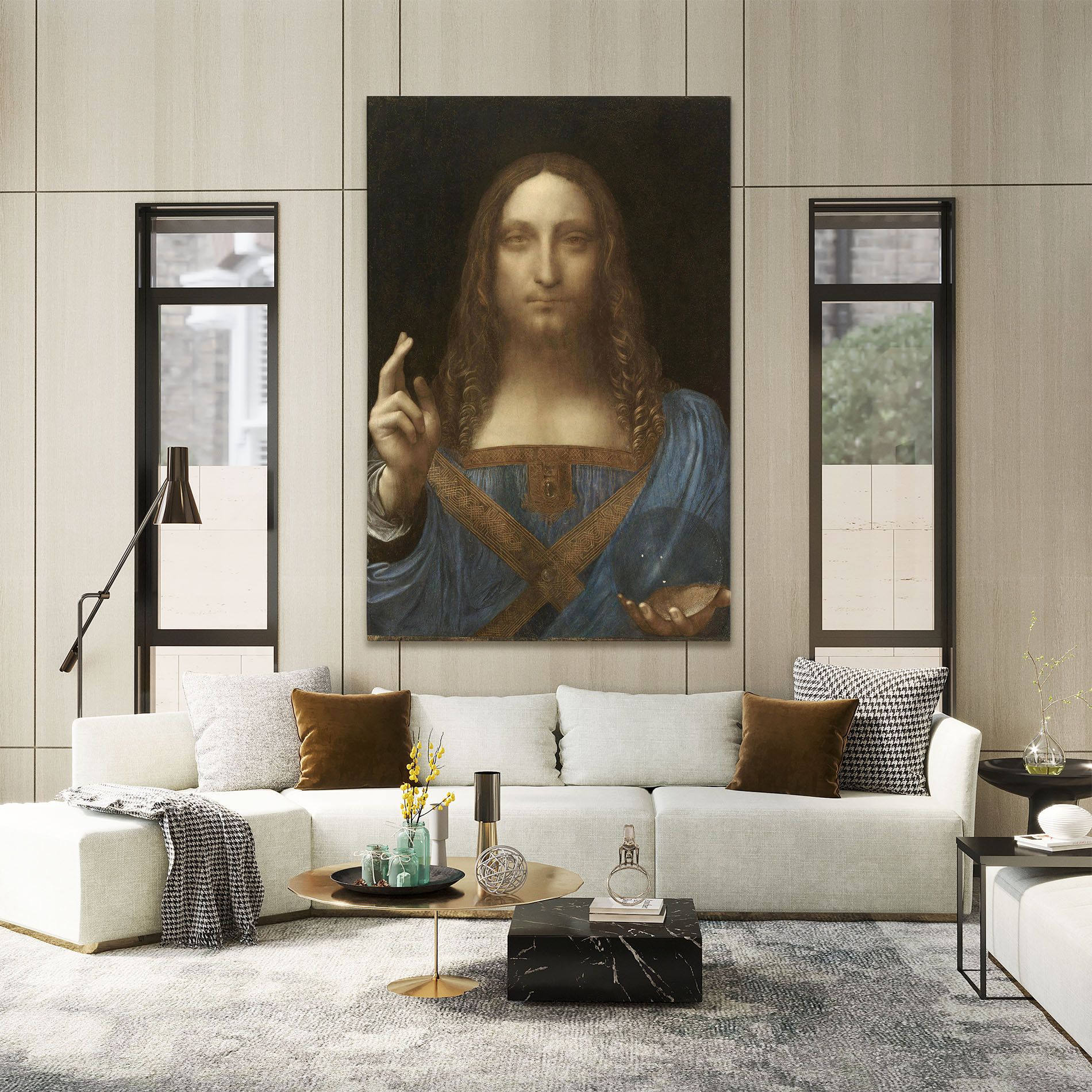 Leonardo Da Vinci Salvator Mundi mockup 2