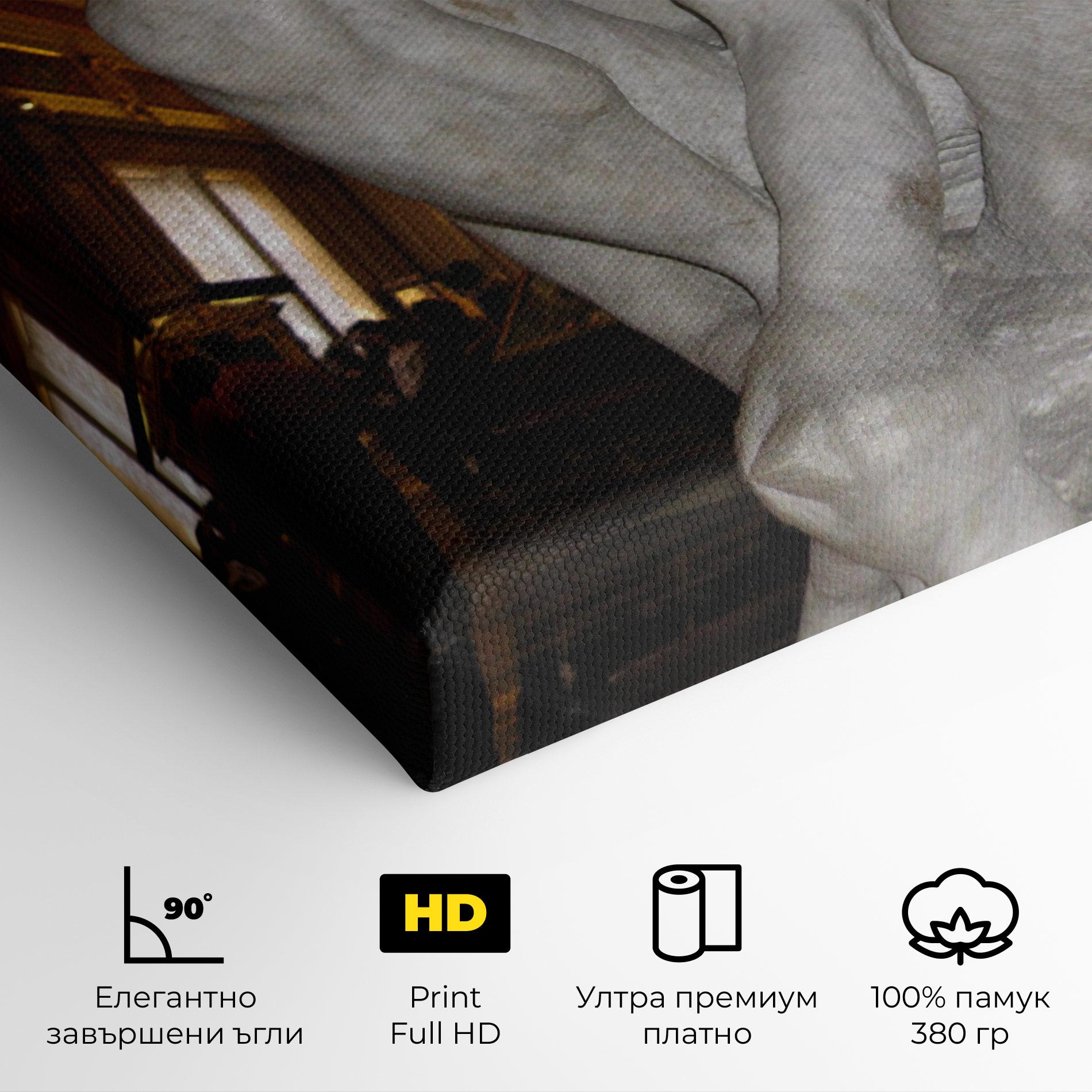 Картина на платно Crouching Boy mockup 4