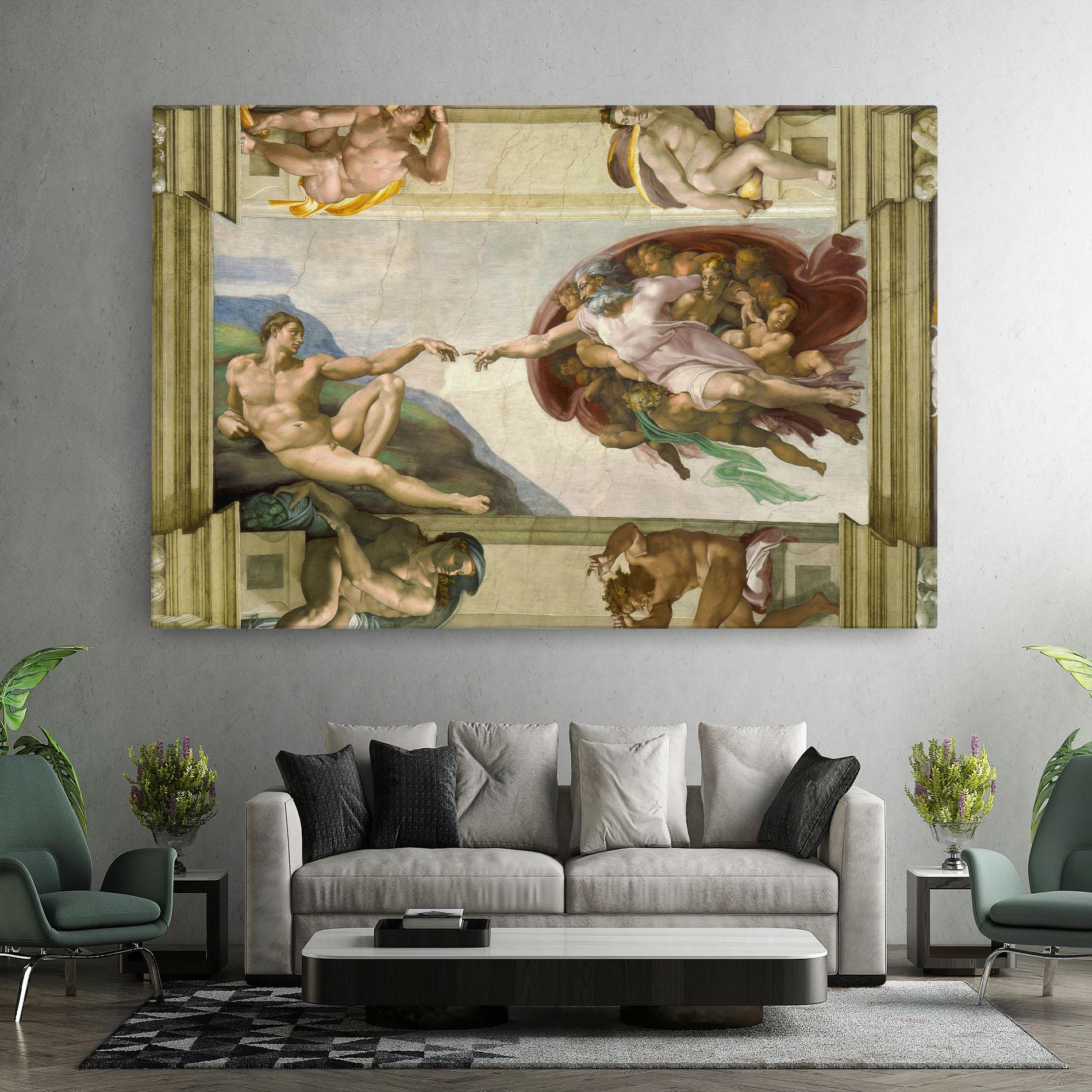 Картина на платно Creacion De Adam mockup 7