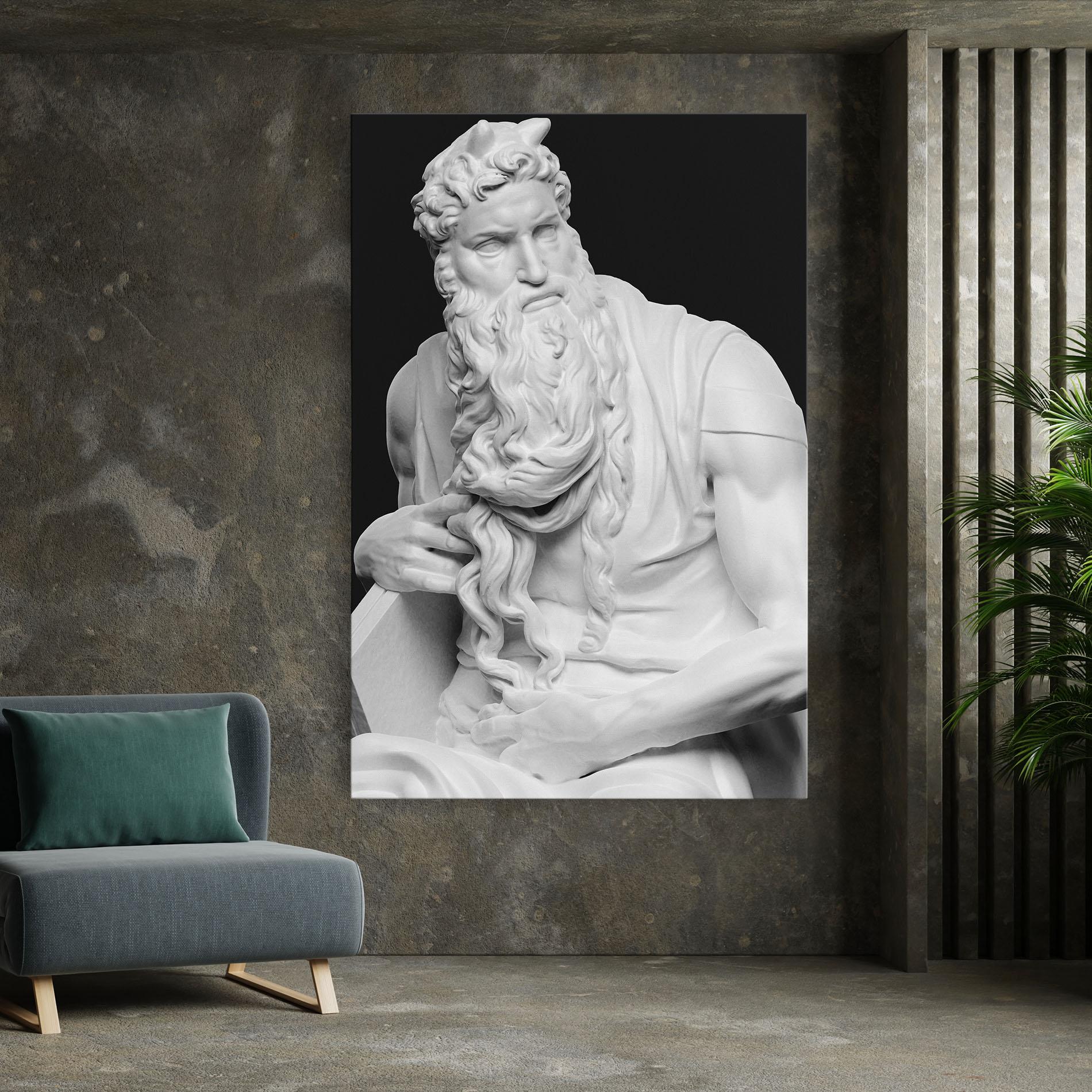 Картина на платно Moses Statue mockup 7