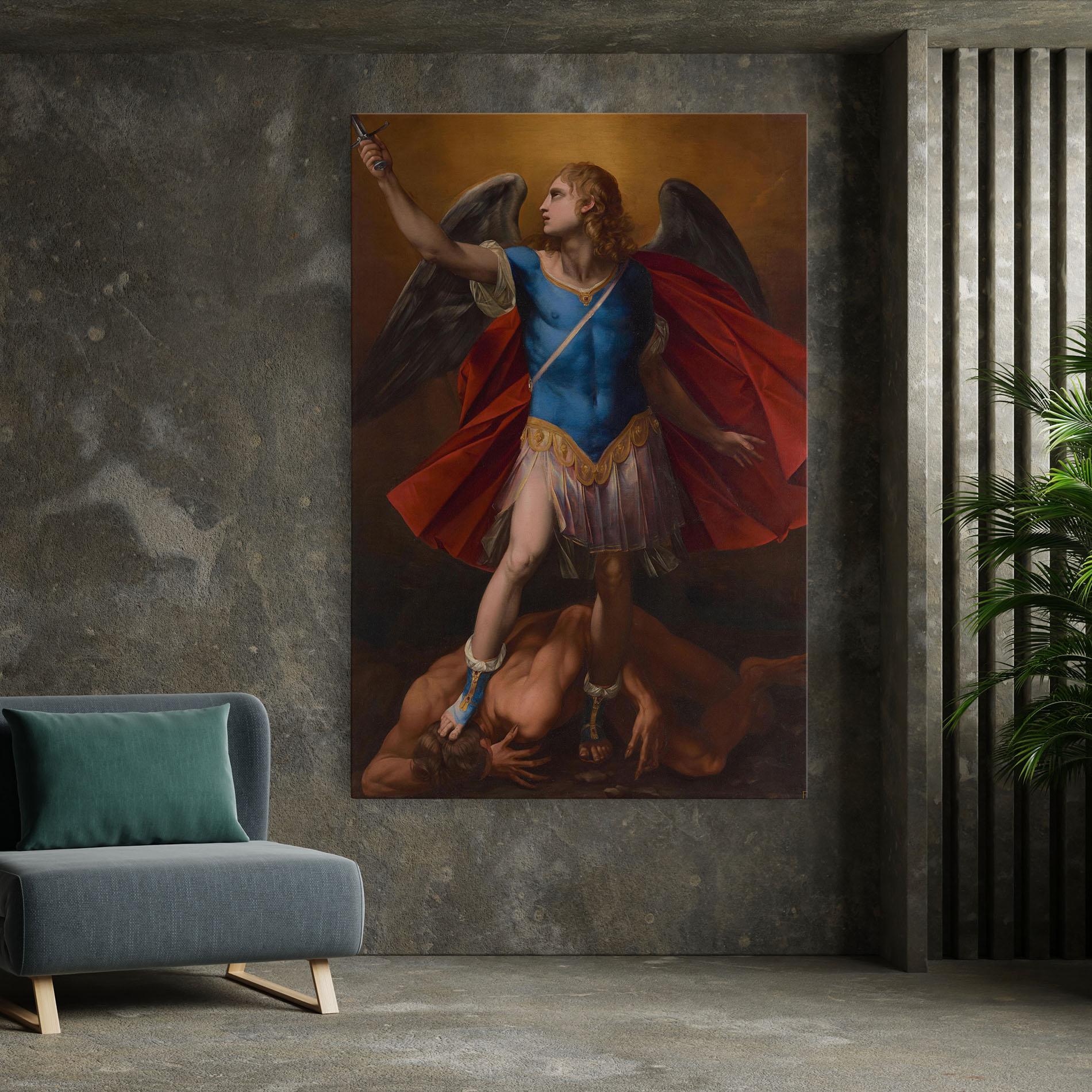 Картина на платно Sword In Upraised mockup 7