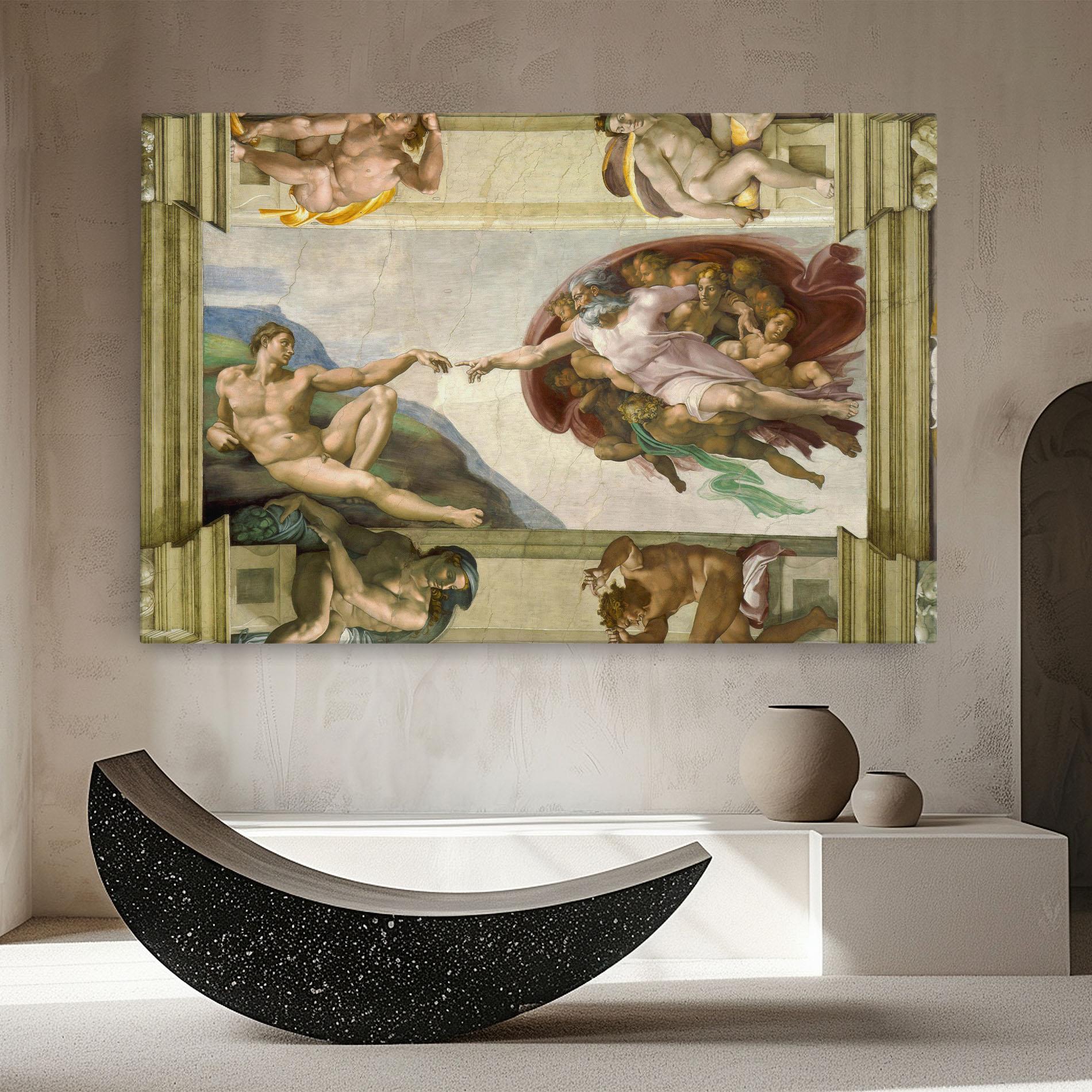 Картина на платно Creacion De Adam mockup 8