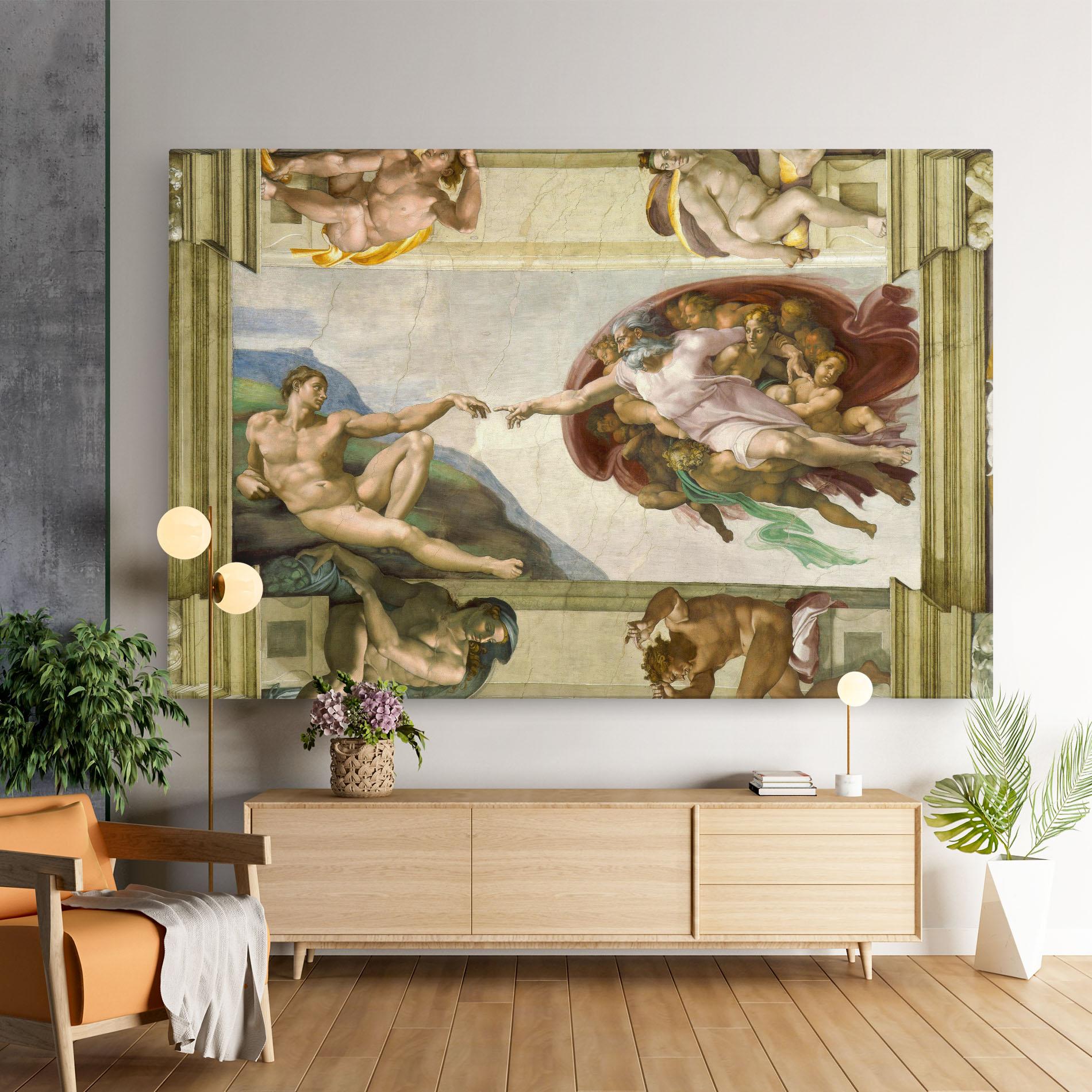 Картина на платно Creacion De Adam mockup 9