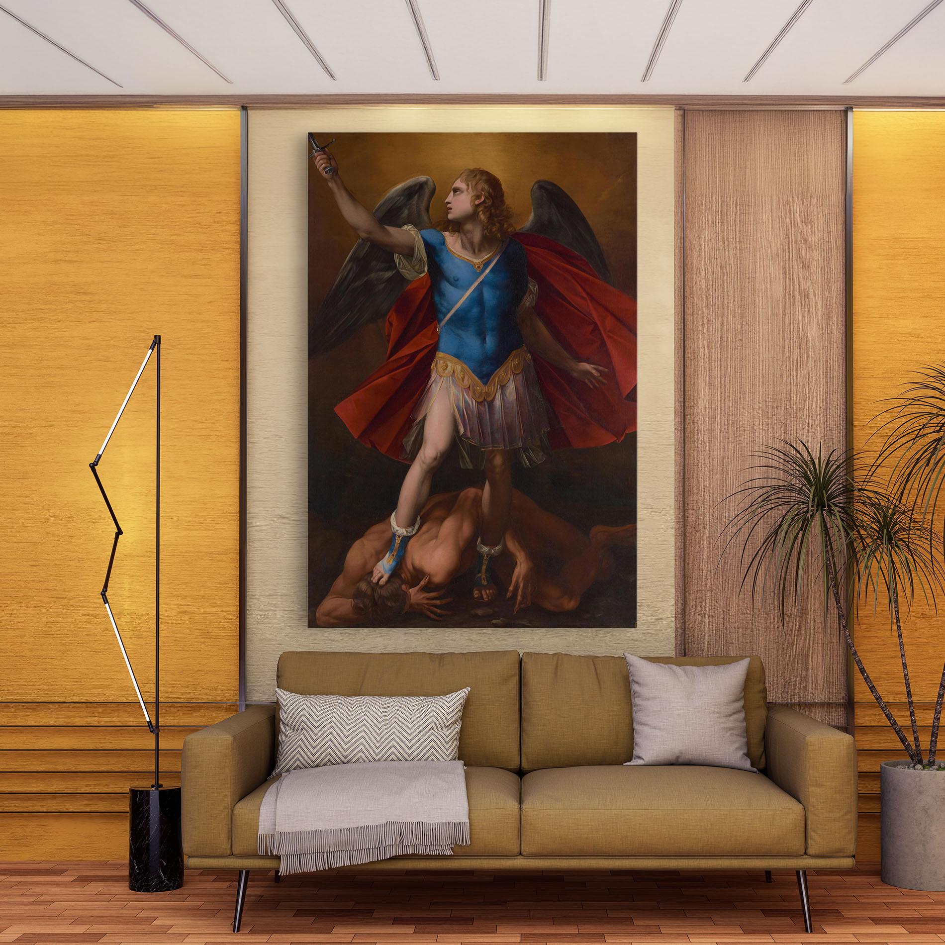 Картина на платно Sword In Upraised mockup 9