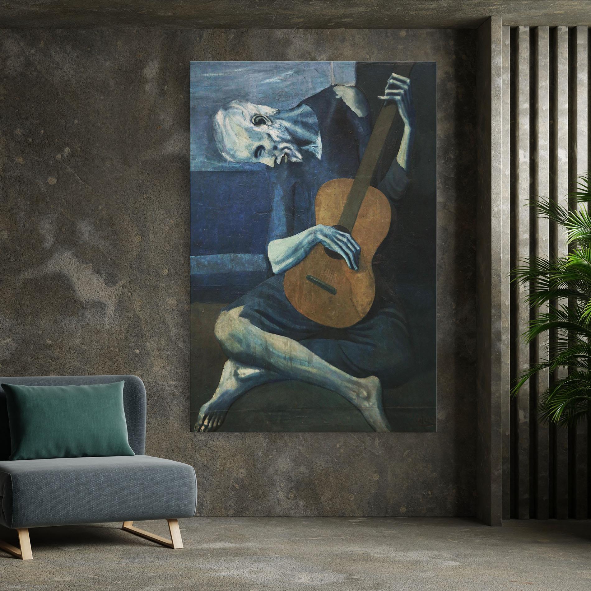 Картина на платно Old Guitarist mockup 7