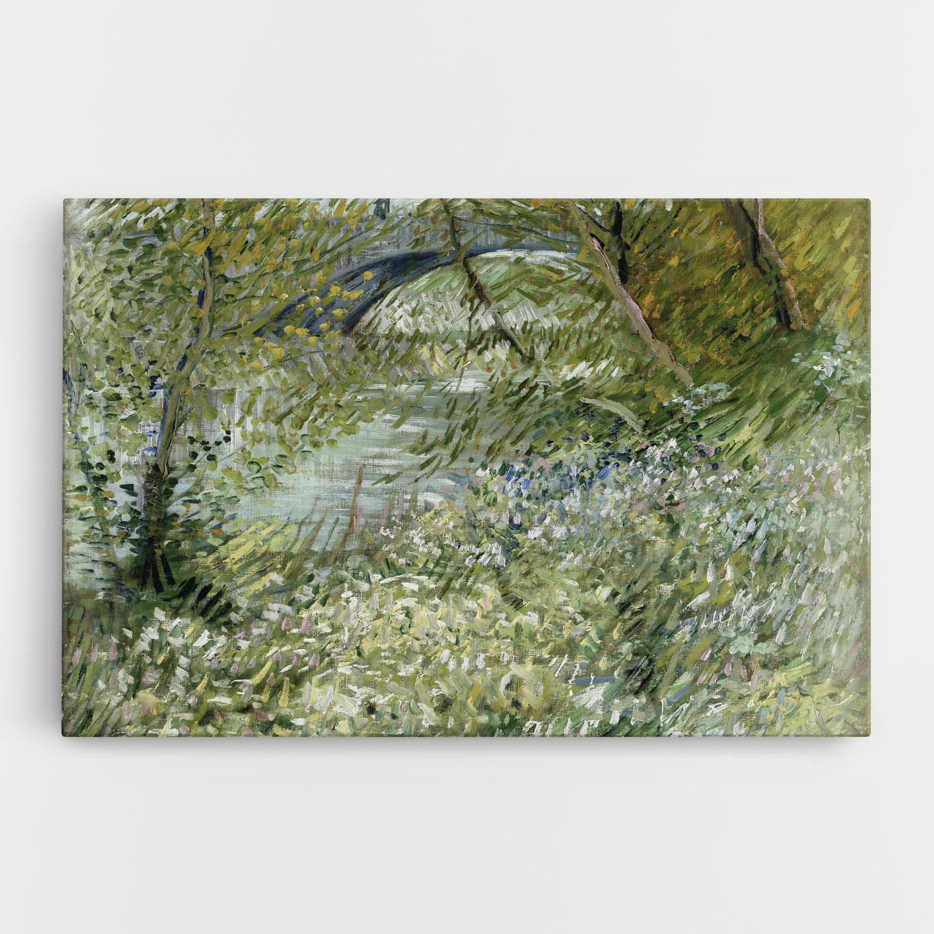Картина на платно River Bank Springtime mockup 0
