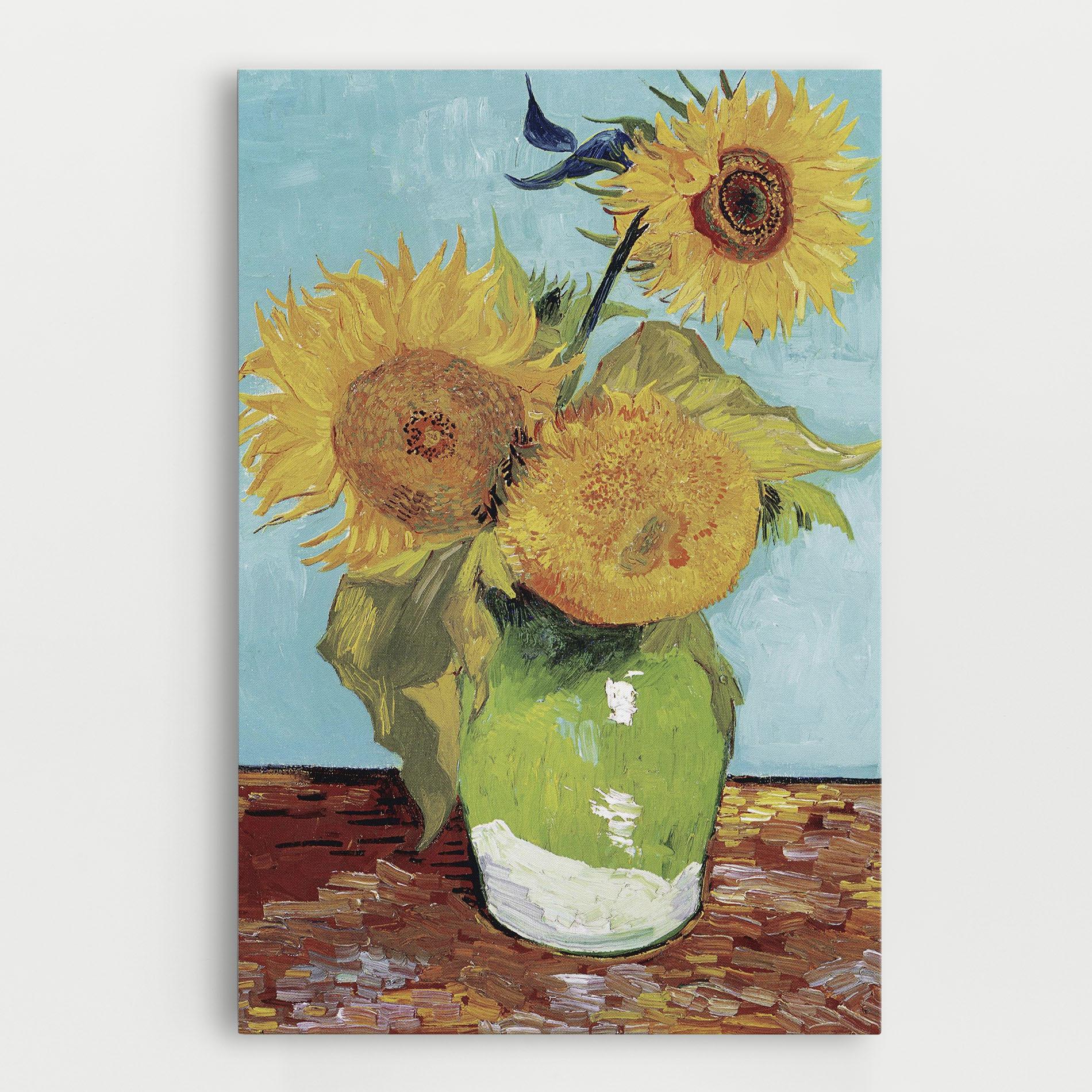 Картина на платно Three Sunflowers mockup 0