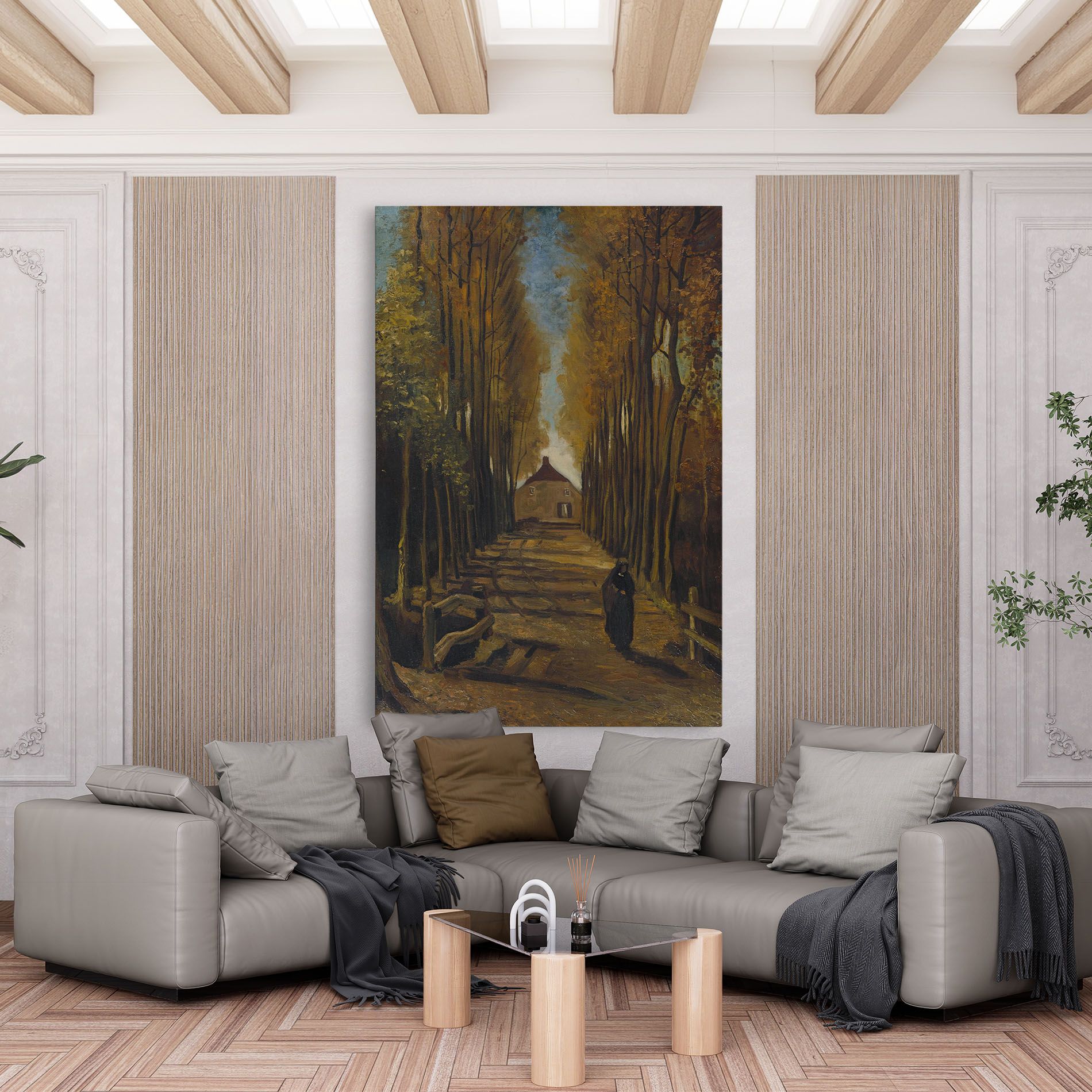 Avenue Of Poplars Autumn mockup 6