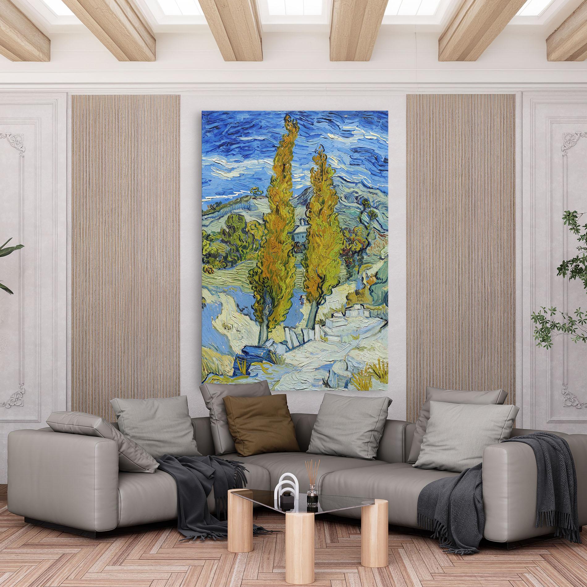 Картина на платно Poplars At Saint Remy mockup 6