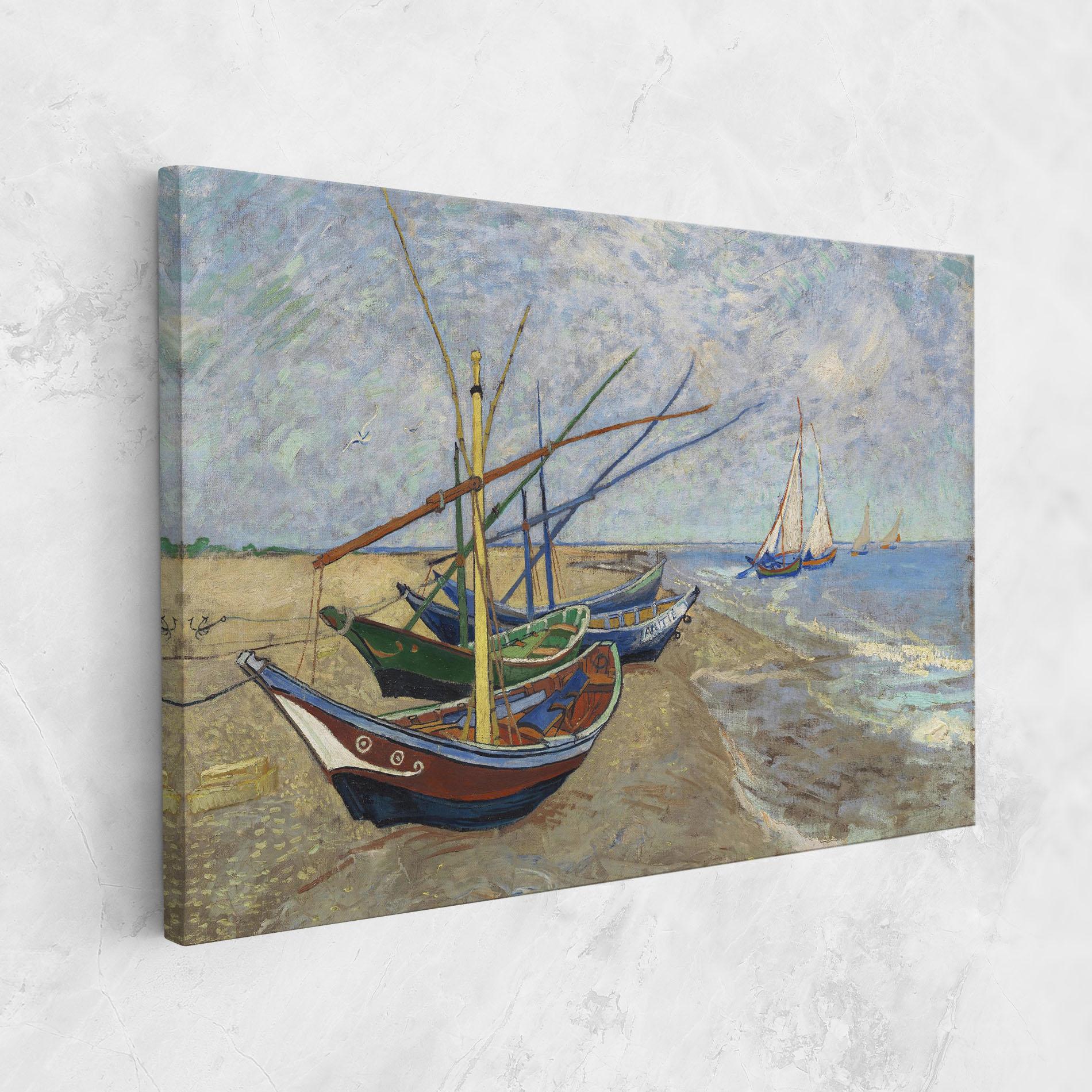 Картина на платно Boats Beach mockup 1