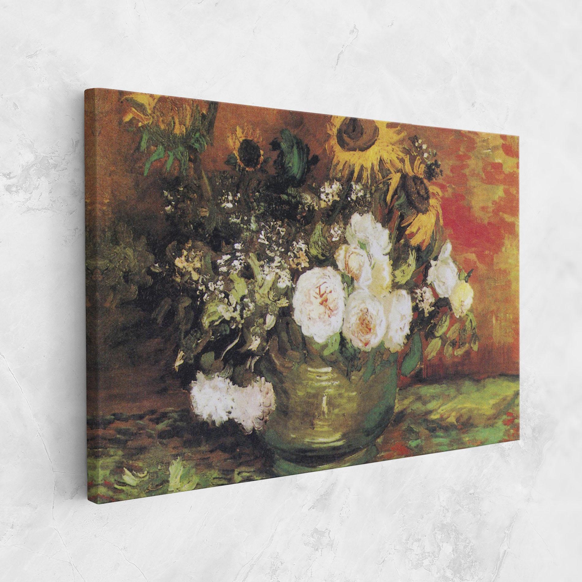 Картина на платно Bowl With Sunflowers mockup 1