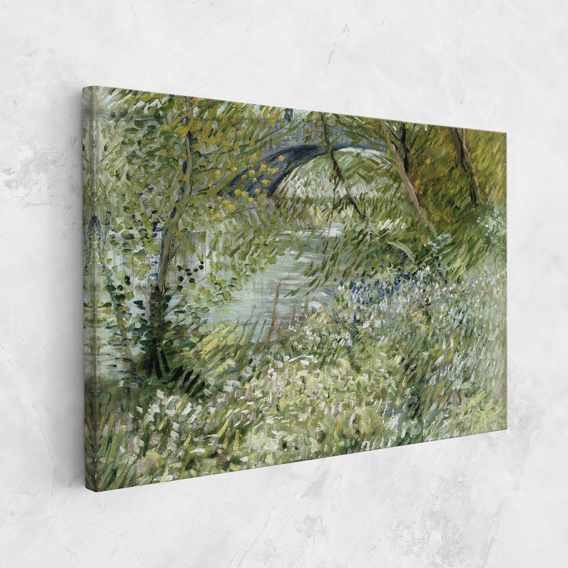 Картина на платно River Bank Springtime mockup 1