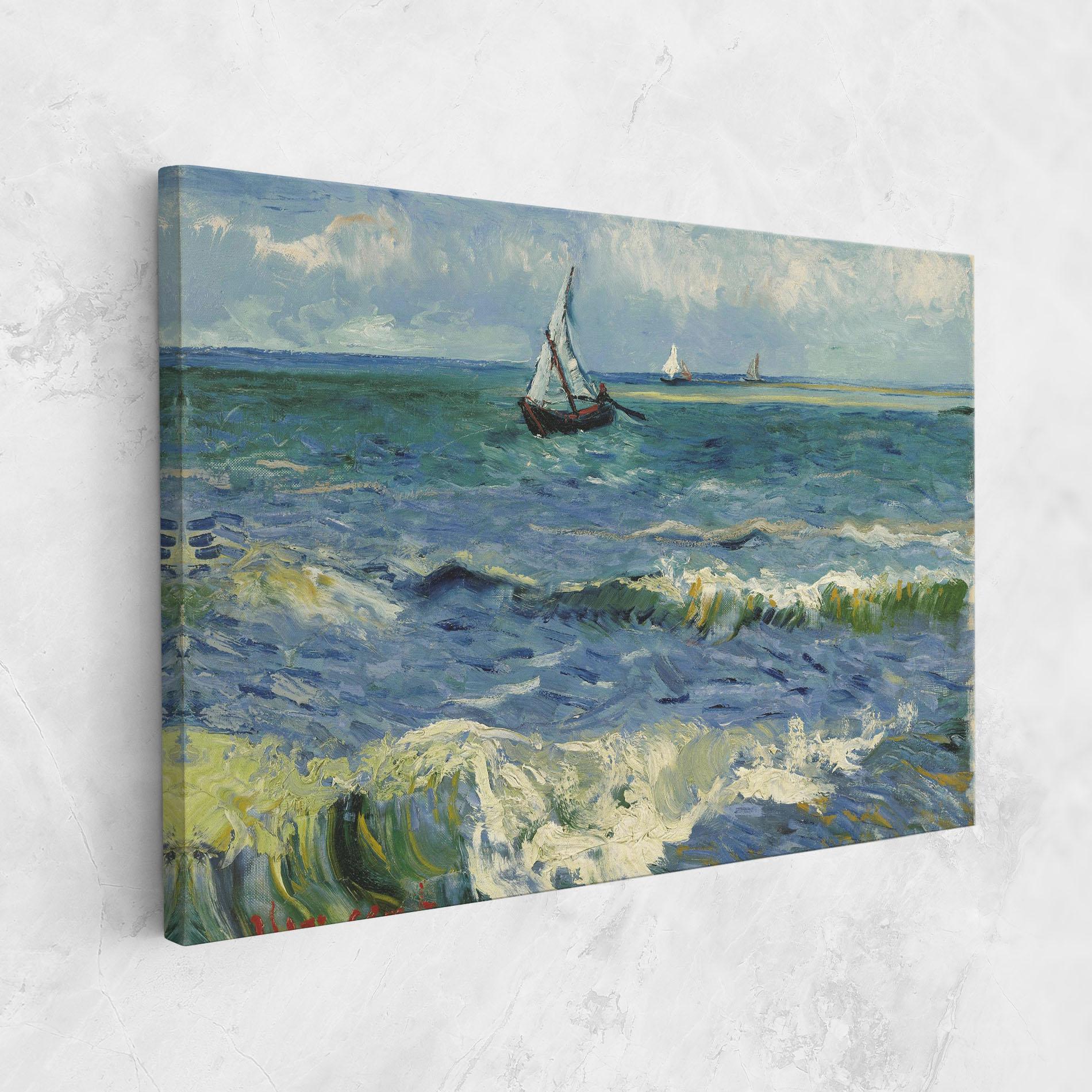 Картина на платно Zeegezicht Saintes Maries mockup 1