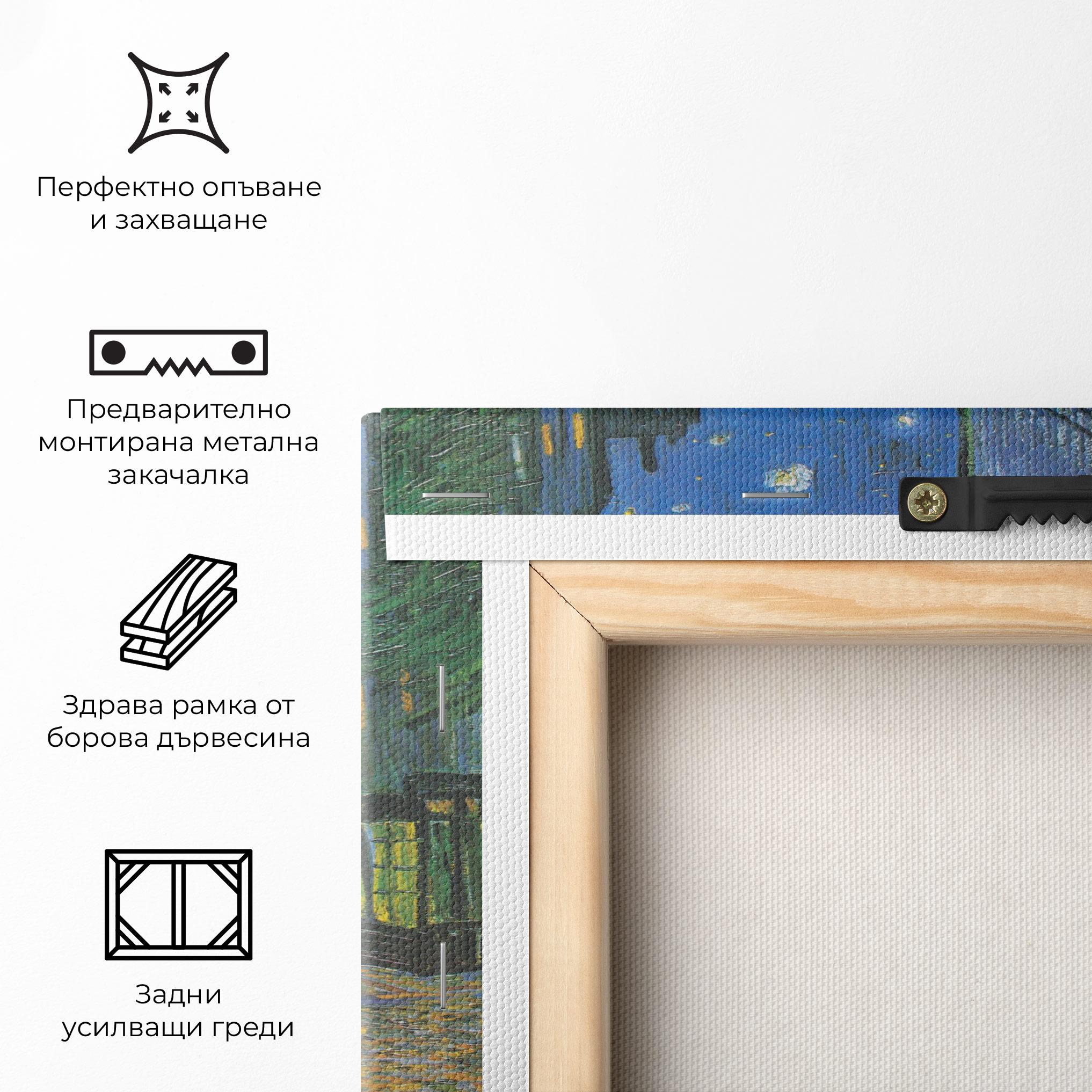 Картина на платно Cafe Terrace At Night mockup 5