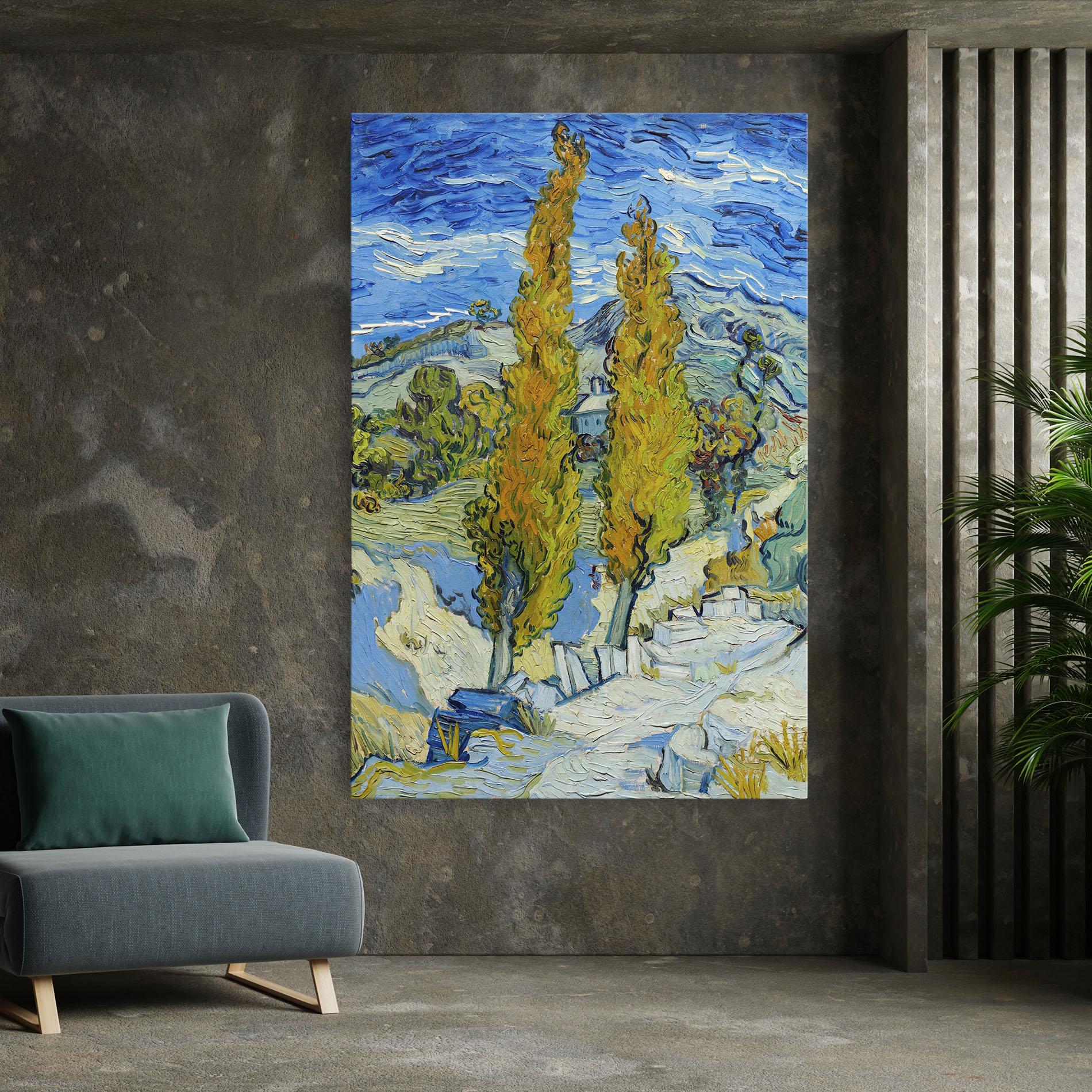 Картина на платно Poplars At Saint Remy mockup 7