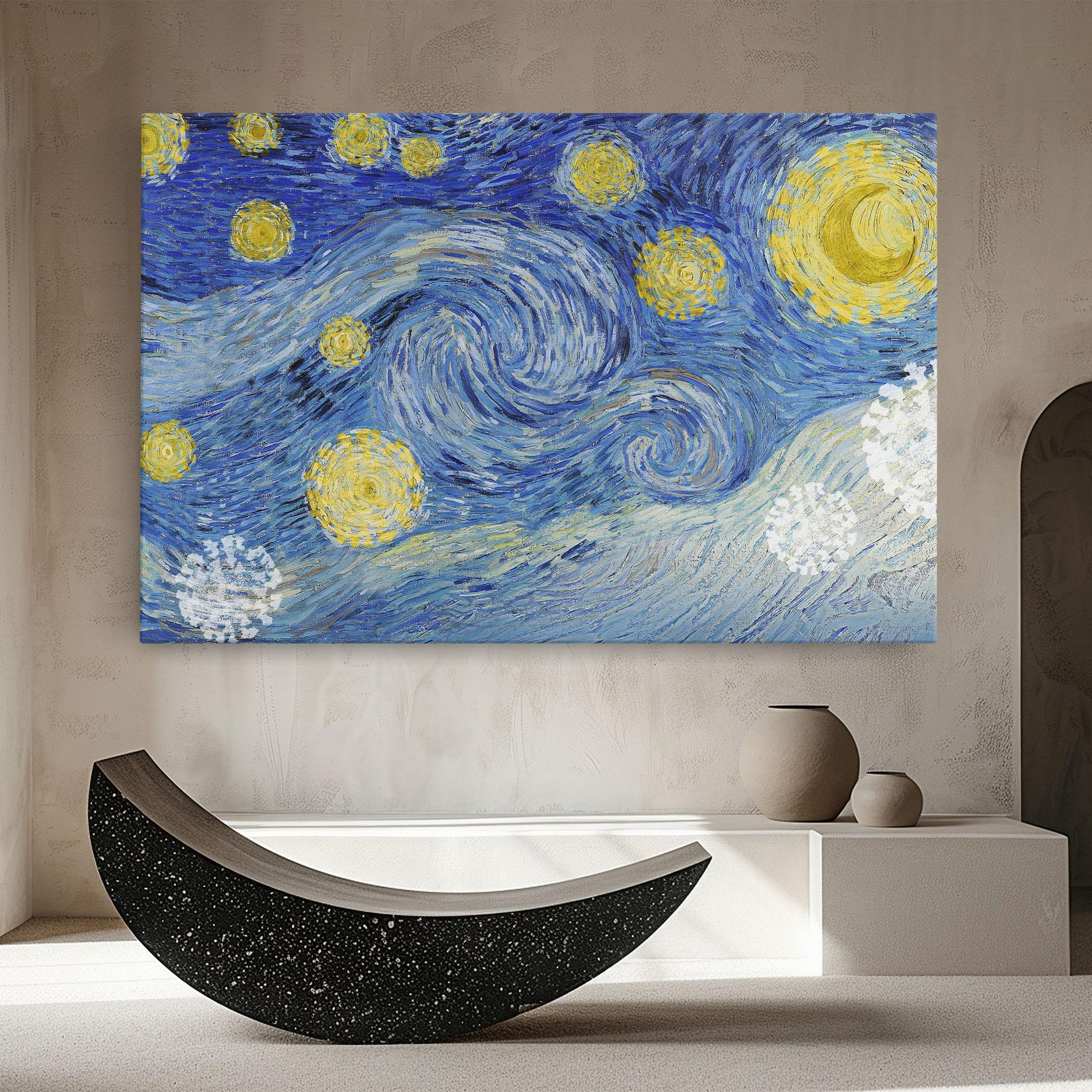 Картина на платно Van Gogh Starry Night mockup 8