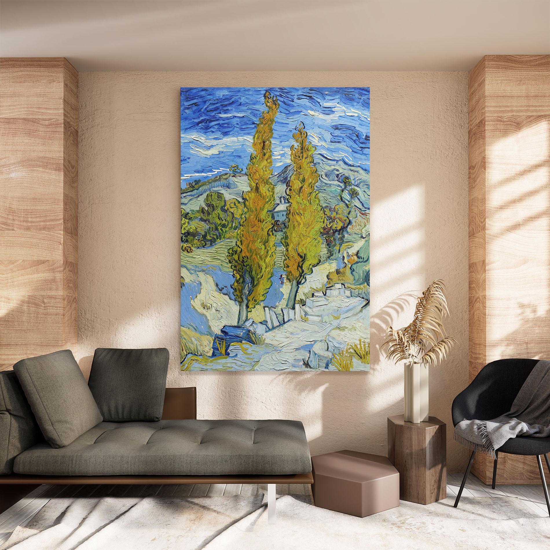 Картина на платно Poplars At Saint Remy mockup 8