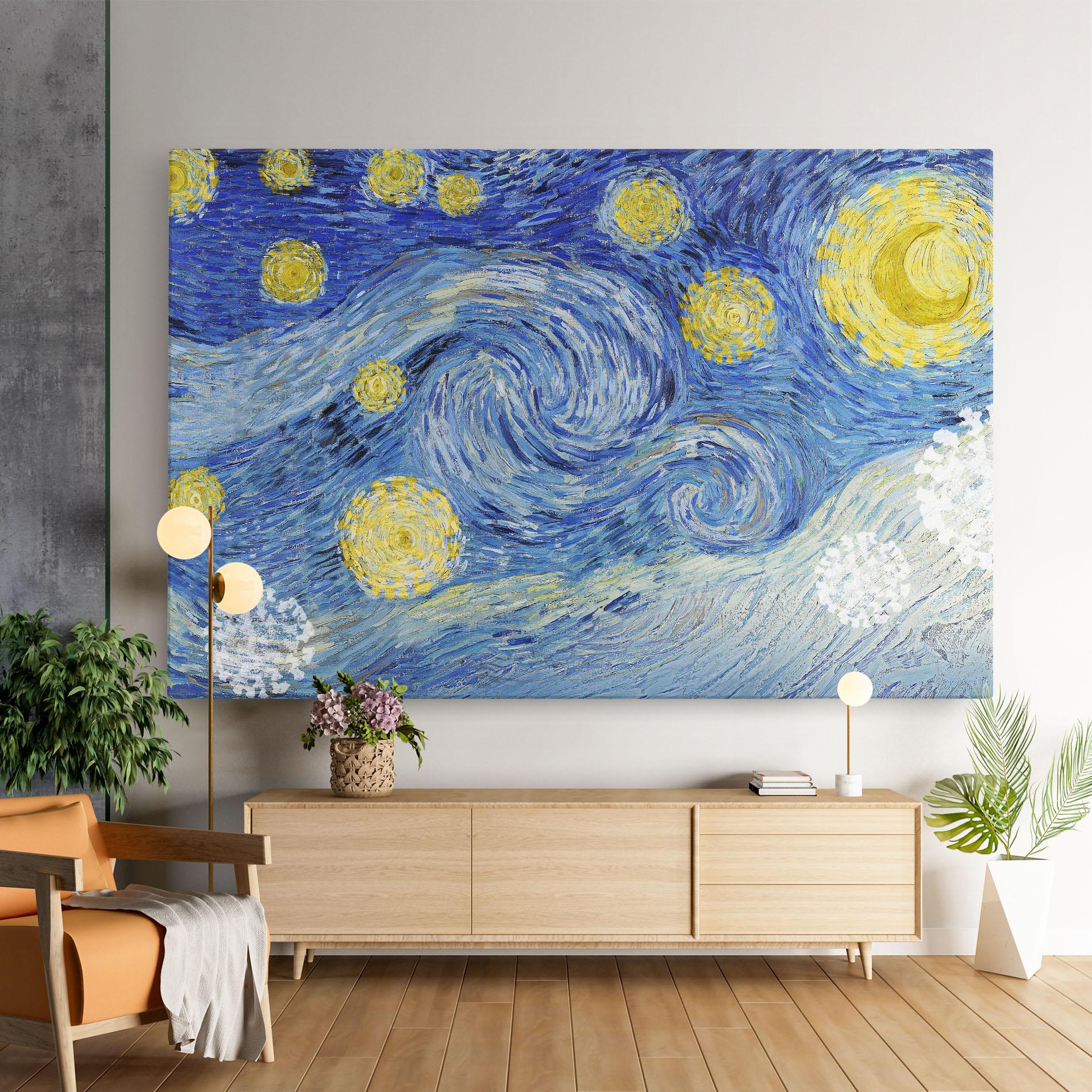 Картина на платно Van Gogh Starry Night mockup 9