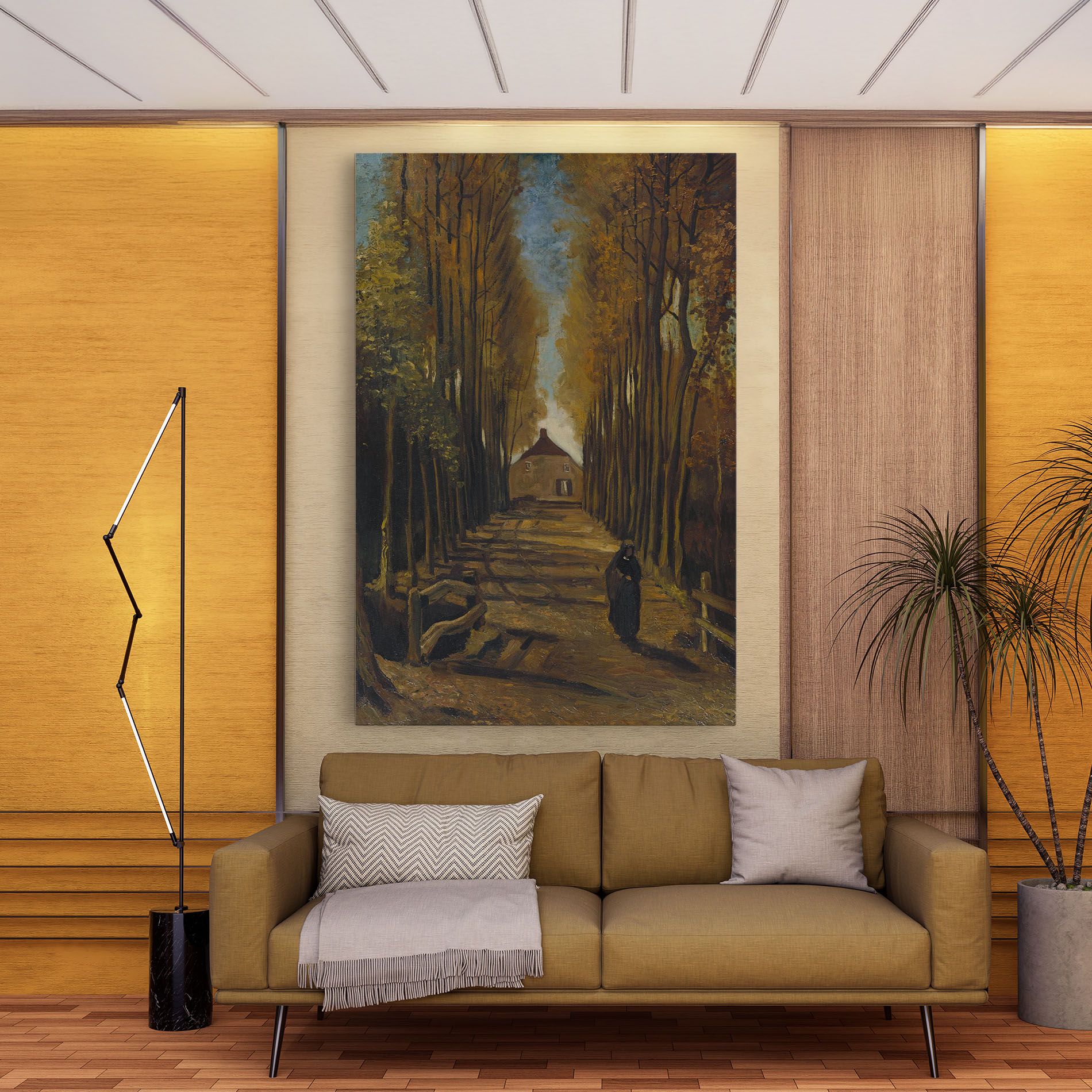 Avenue Of Poplars Autumn mockup 9