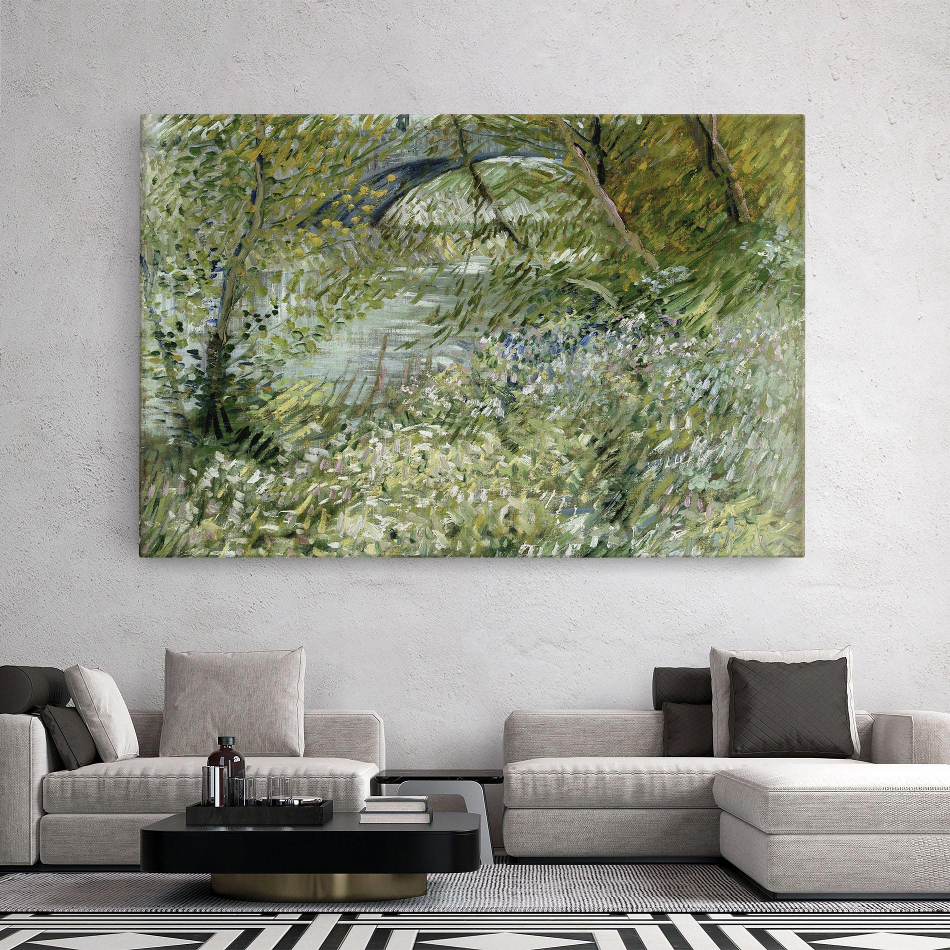 Картина на платно River Bank Springtime mockup 2