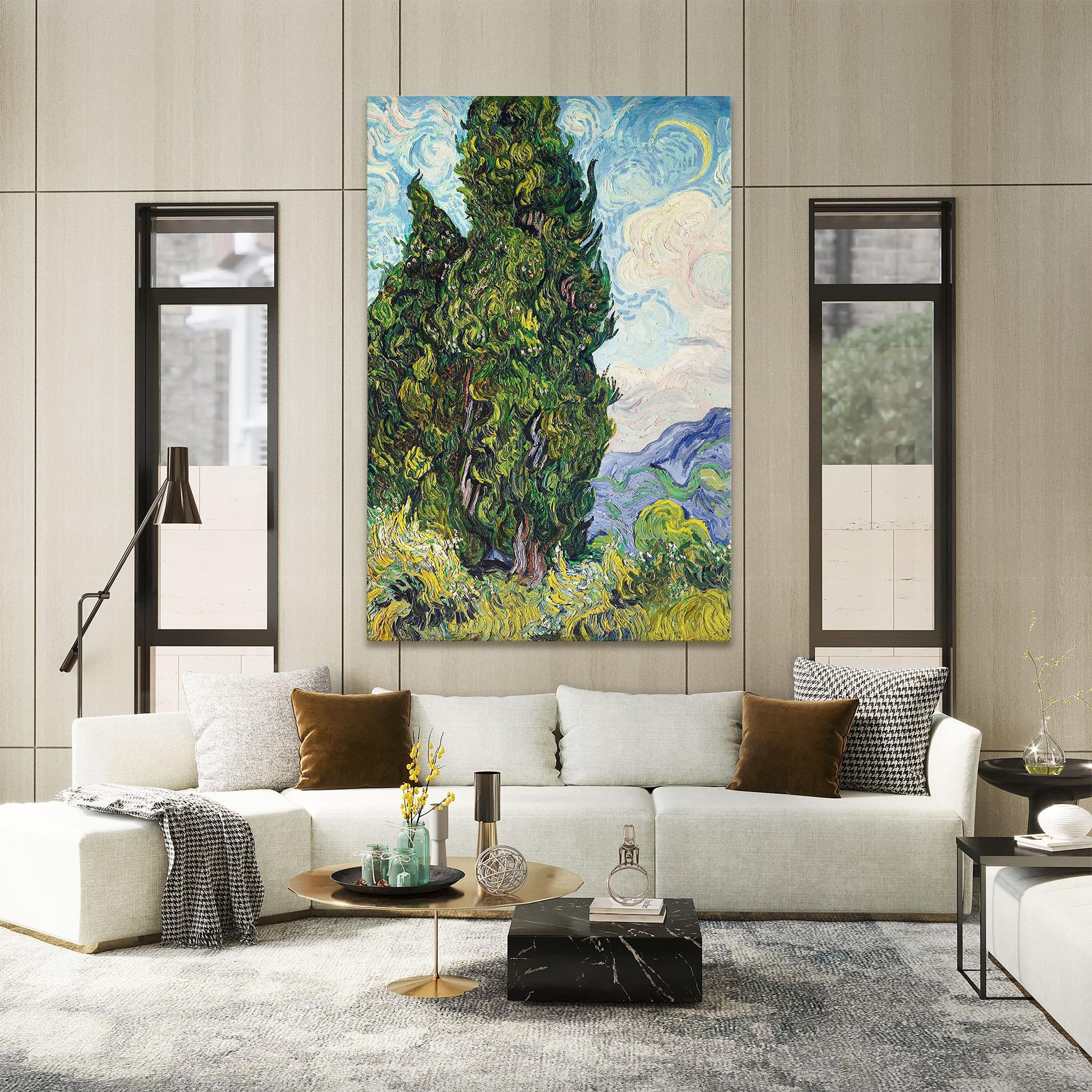 Картина на платно Cypresses mockup 2