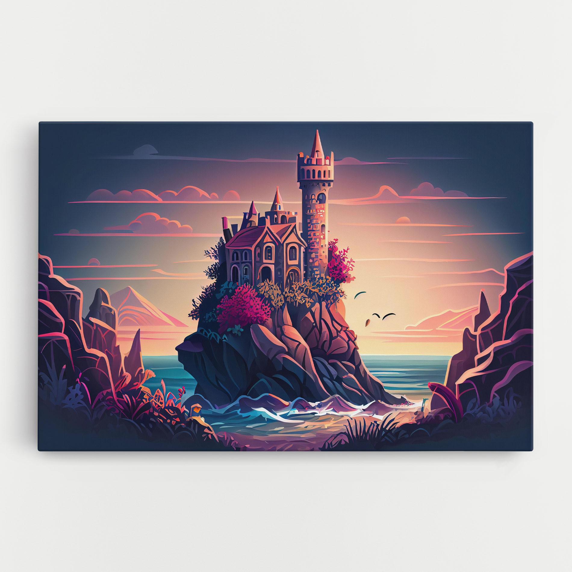 Картина на платно Cliff Castle mockup 0