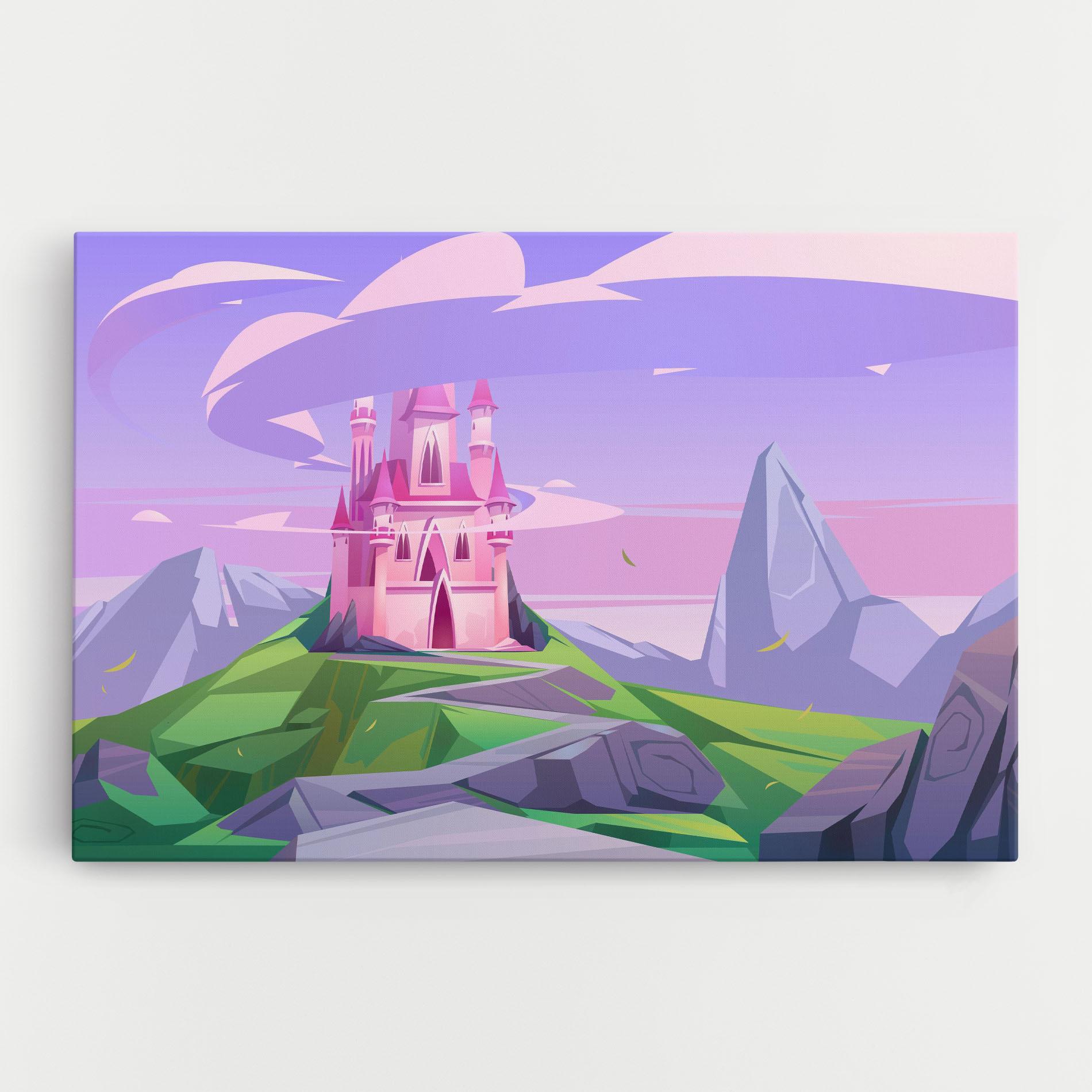 Картина на платно Pink Castle mockup 0