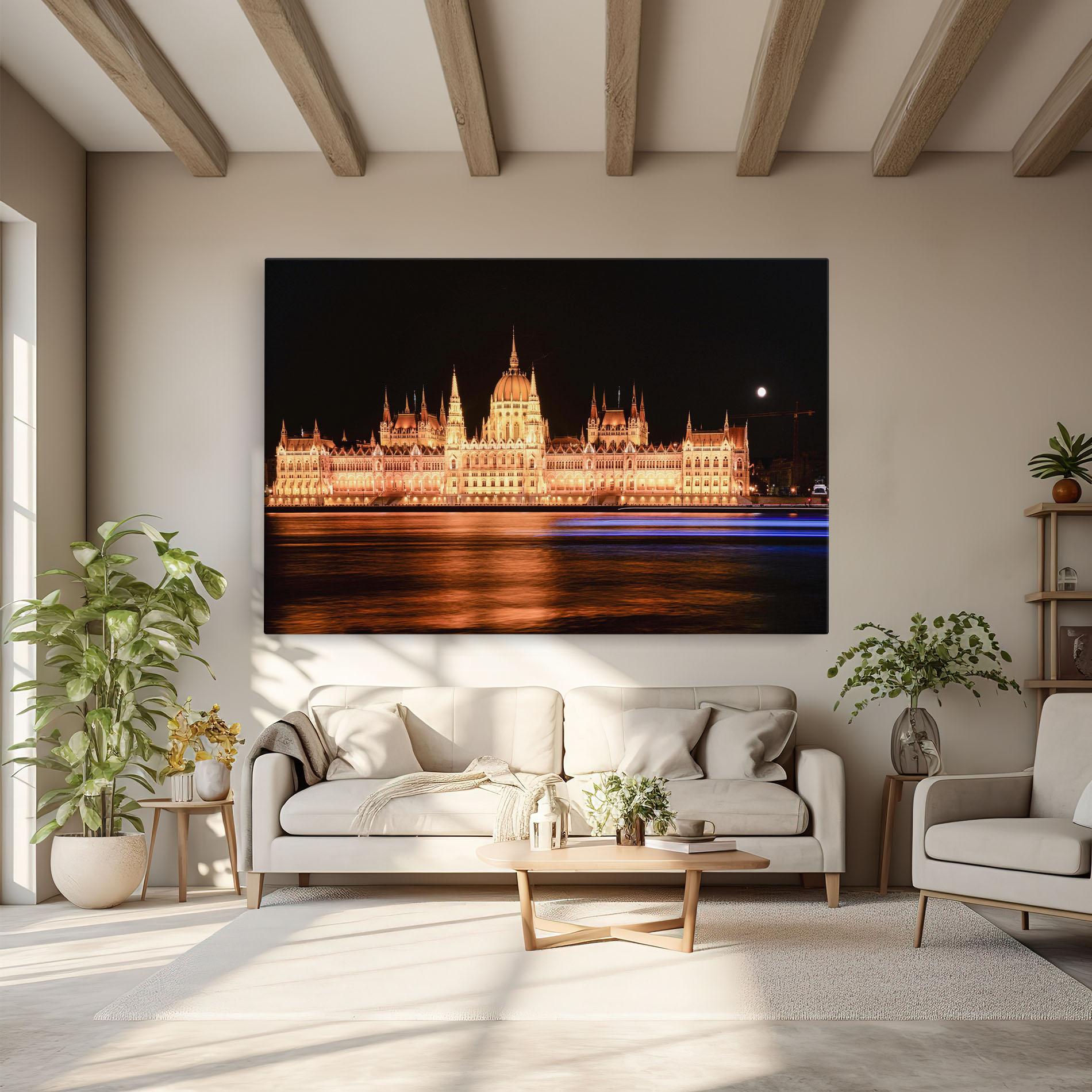 Картина на платно Night Reflection mockup 6