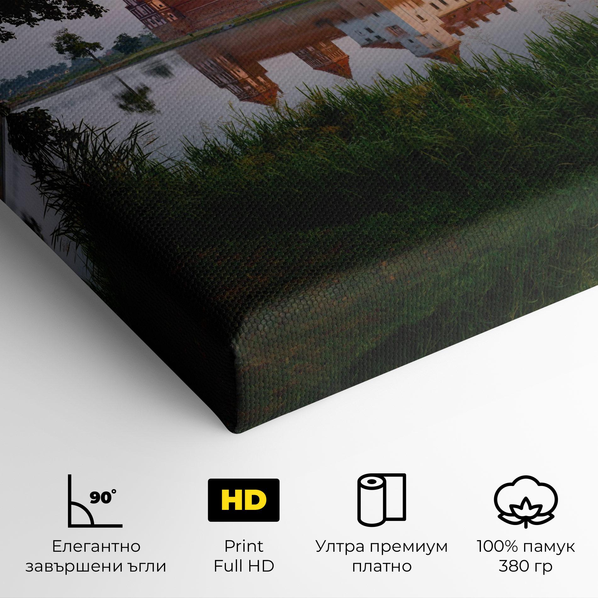 Картина на платно Ancient Castle Morning mockup 4