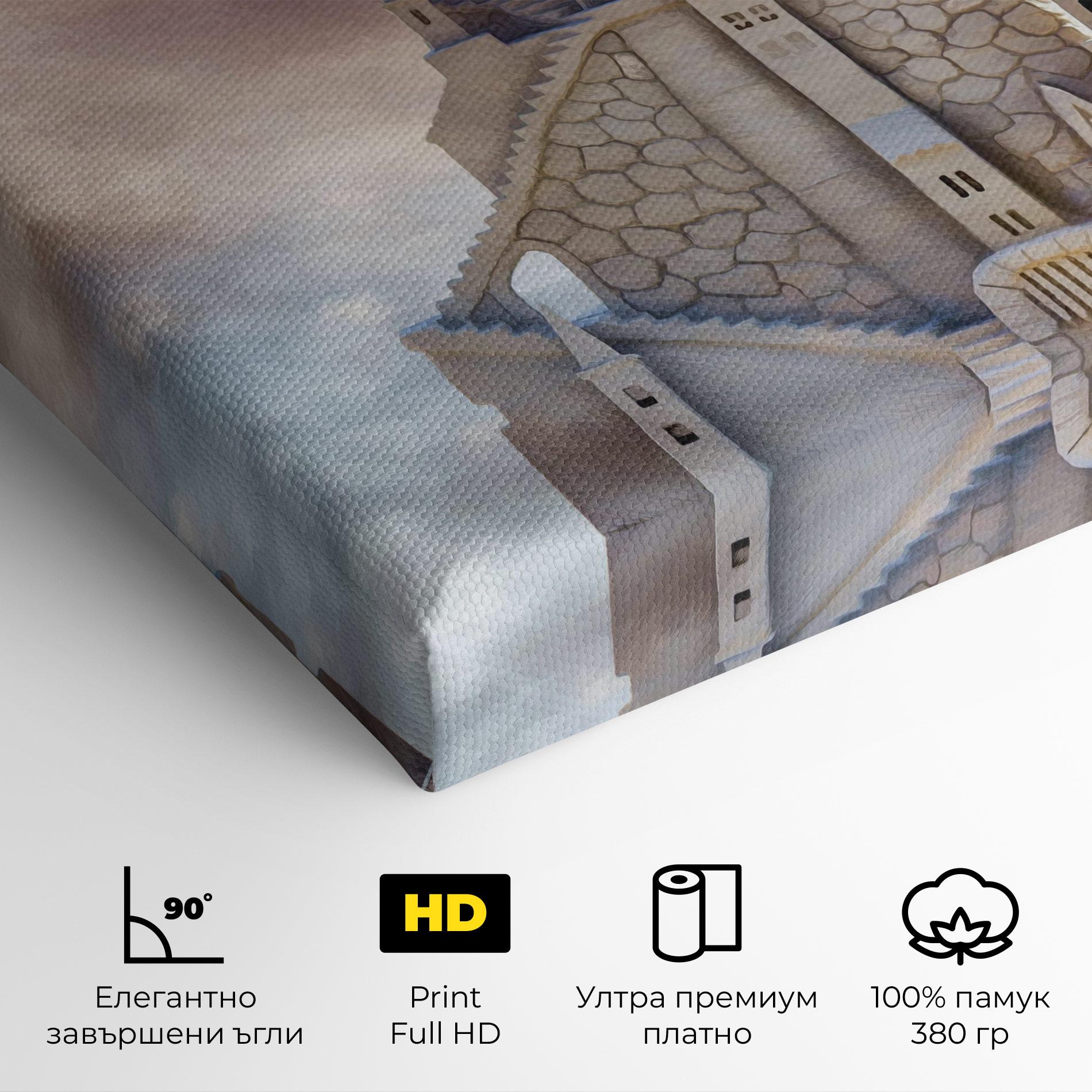 Картина на платно Cream Castle mockup 4