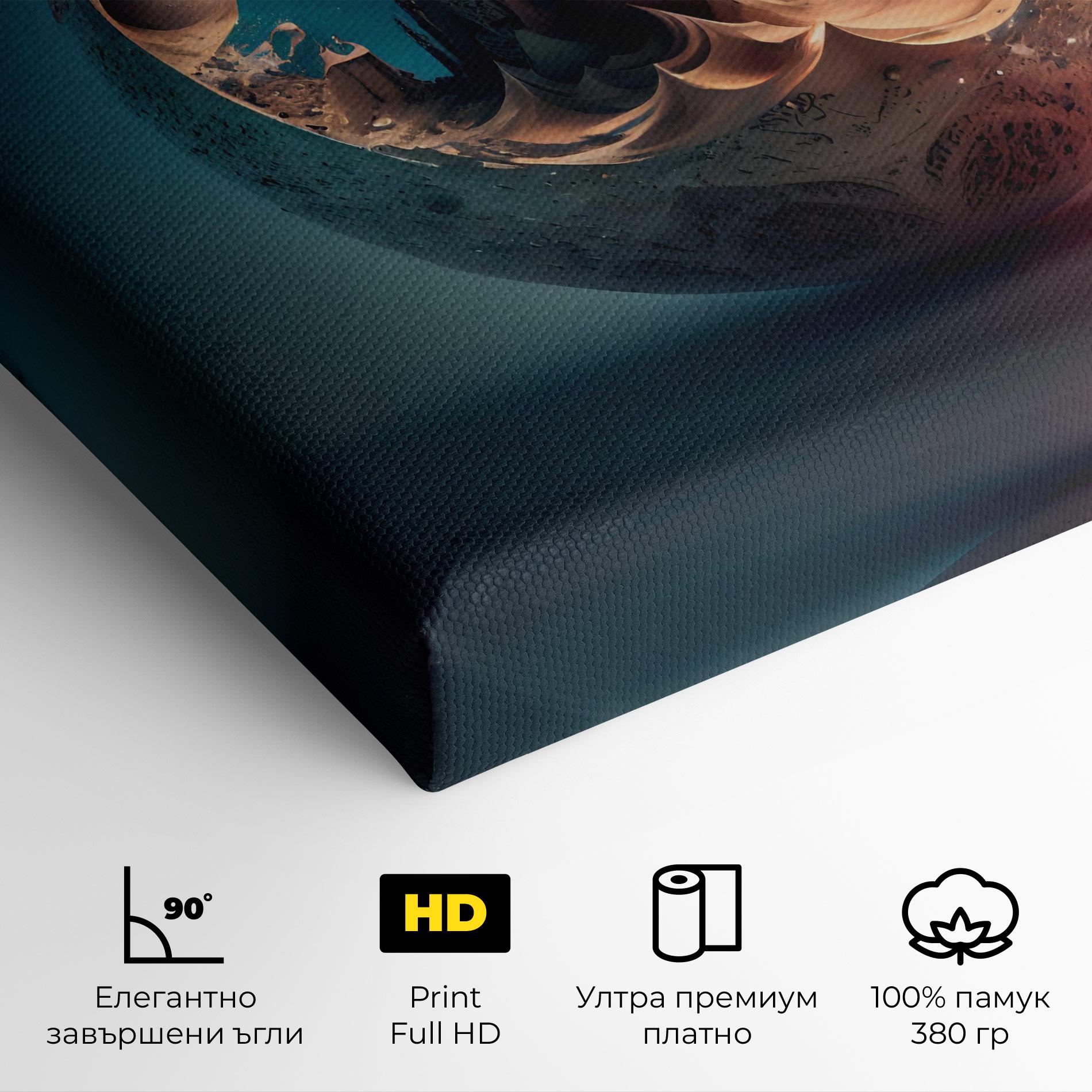 Картина на платно Fantasy Planet Castle mockup 4