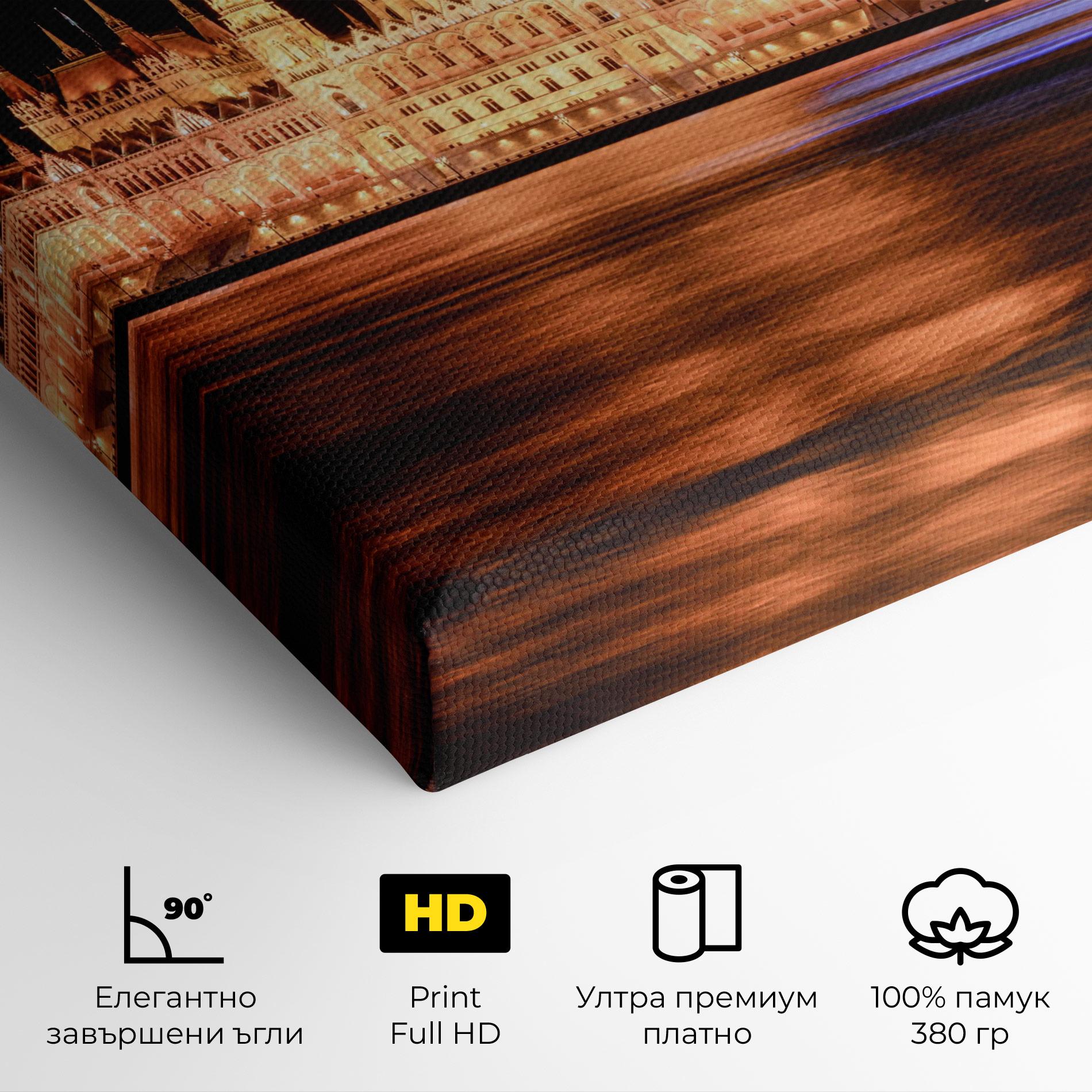 Картина на платно Night Reflection mockup 4