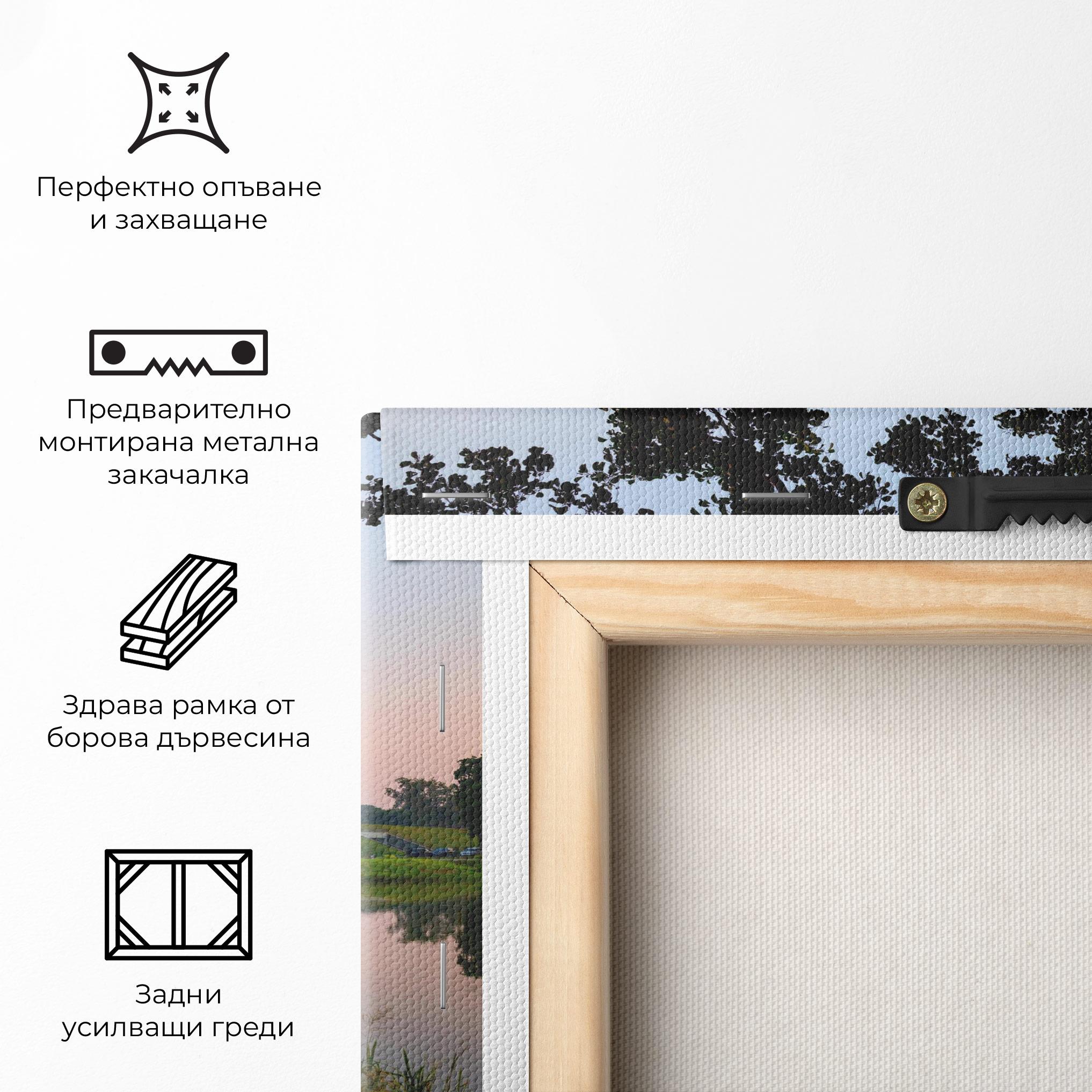 Картина на платно Ancient Castle Morning mockup 5