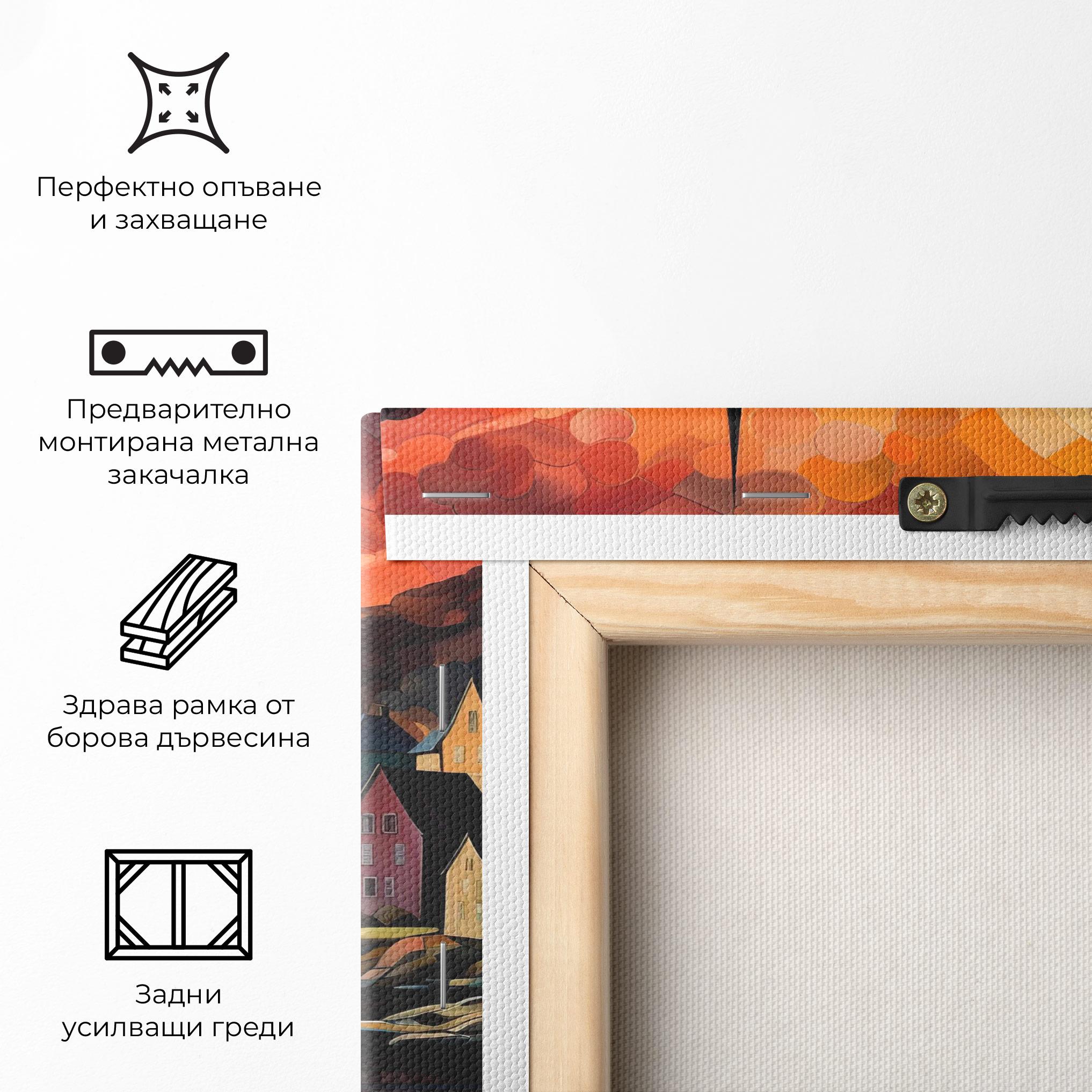 Картина на платно Castle Painting mockup 5