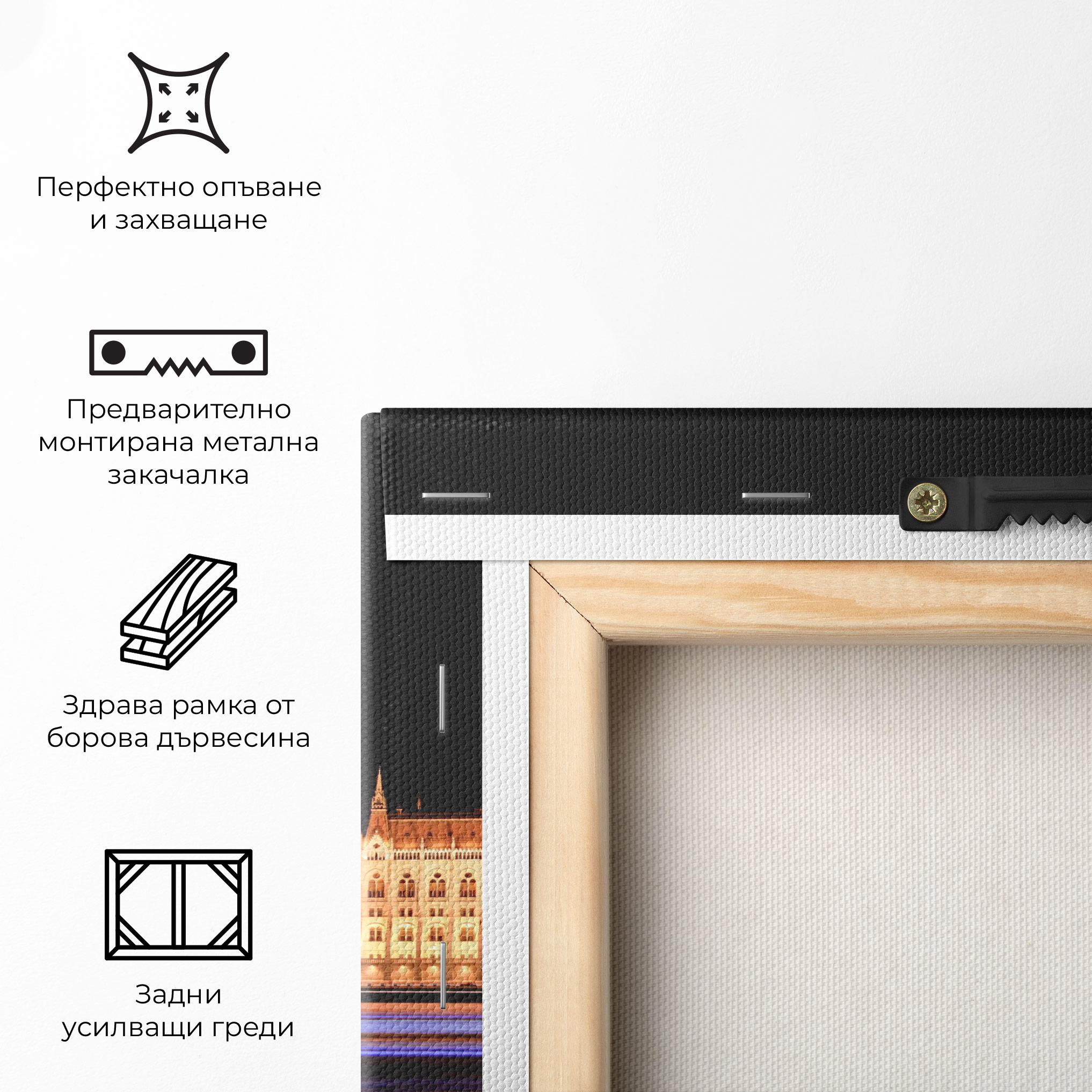 Картина на платно Night Reflection mockup 5