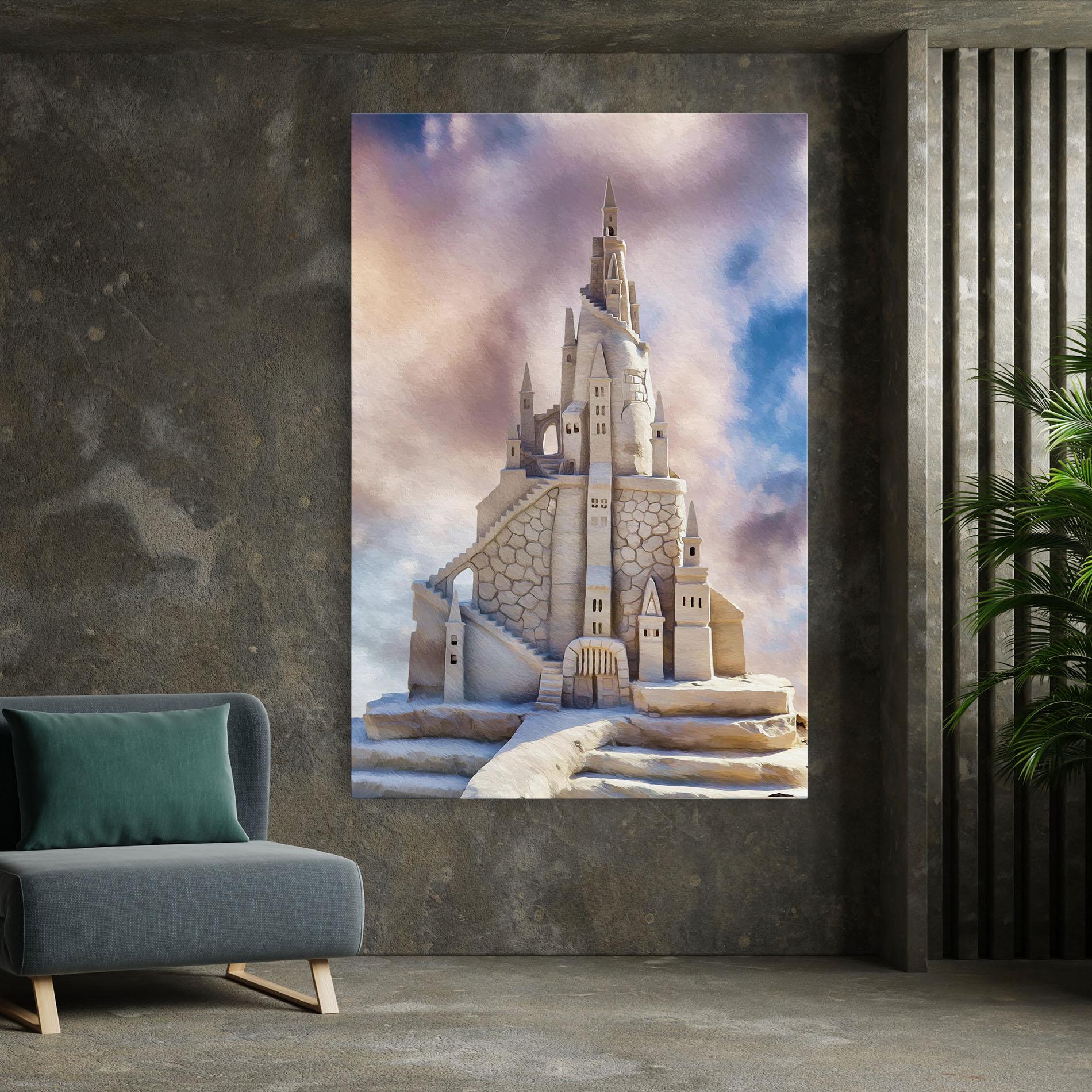 Картина на платно Cream Castle mockup 7