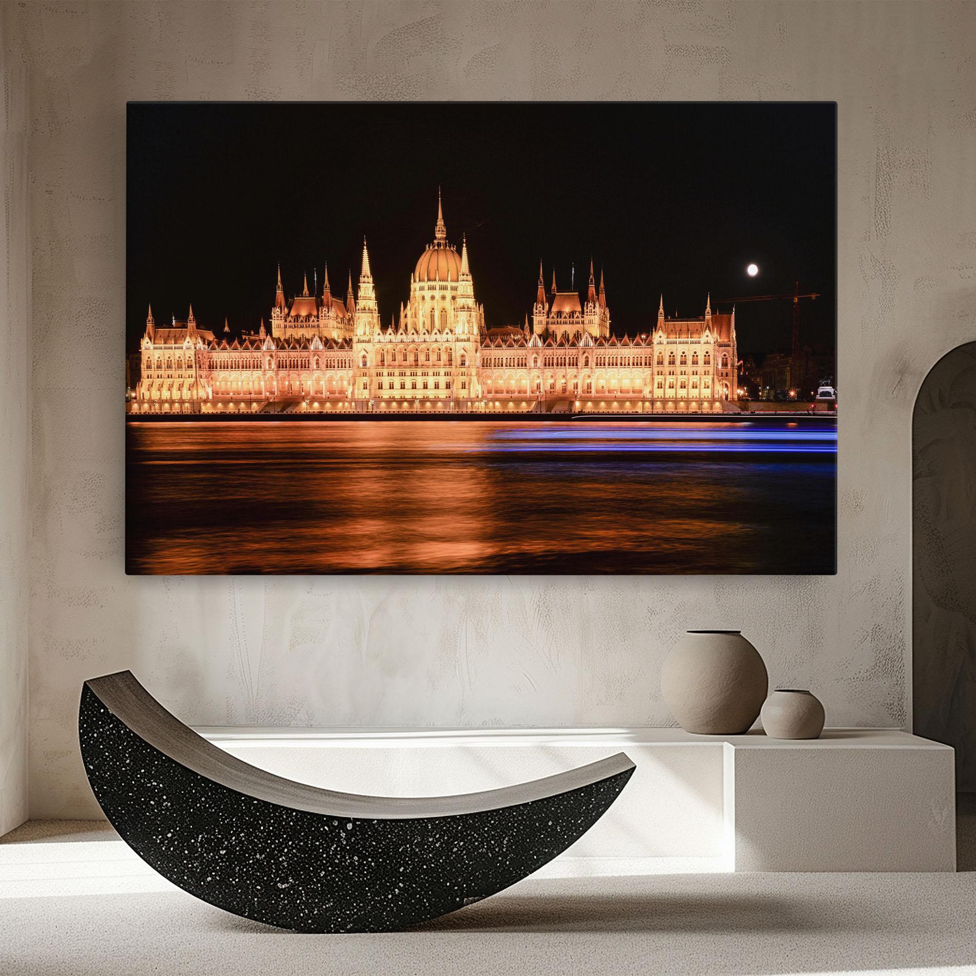 Картина на платно Night Reflection mockup 8