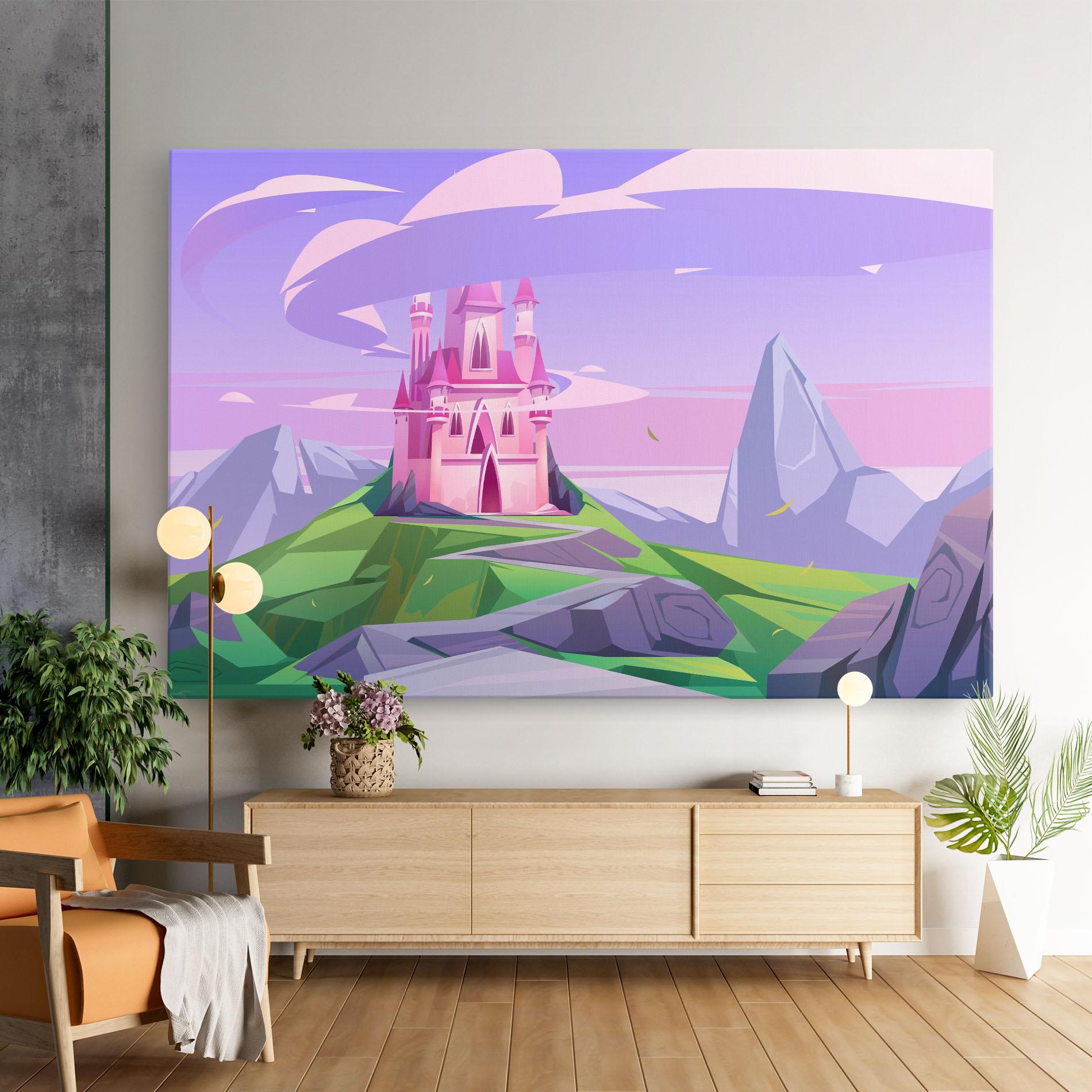 Картина на платно Pink Castle mockup 9