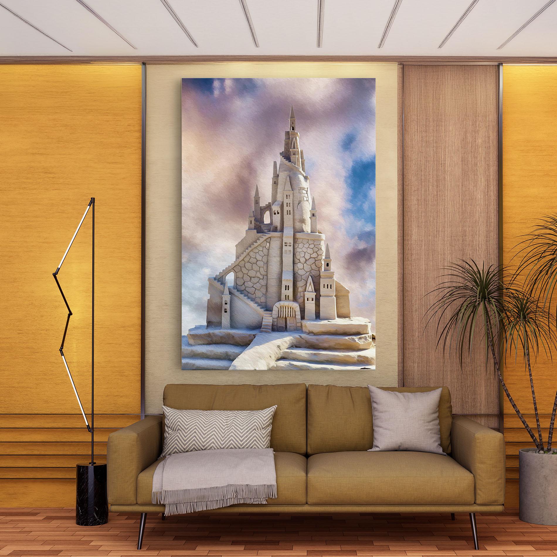 Картина на платно Cream Castle mockup 9