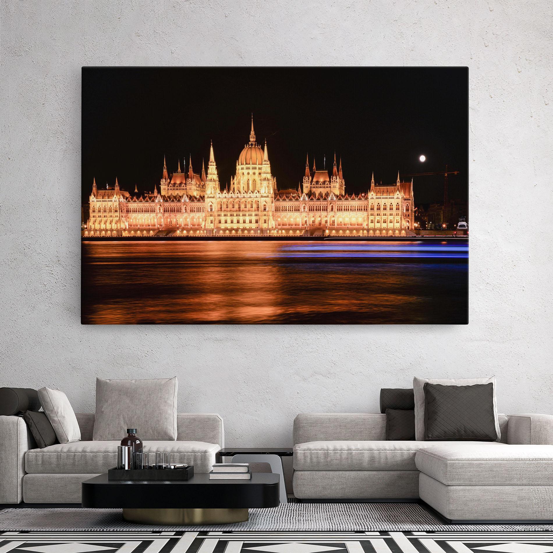 Картина на платно Night Reflection mockup 2