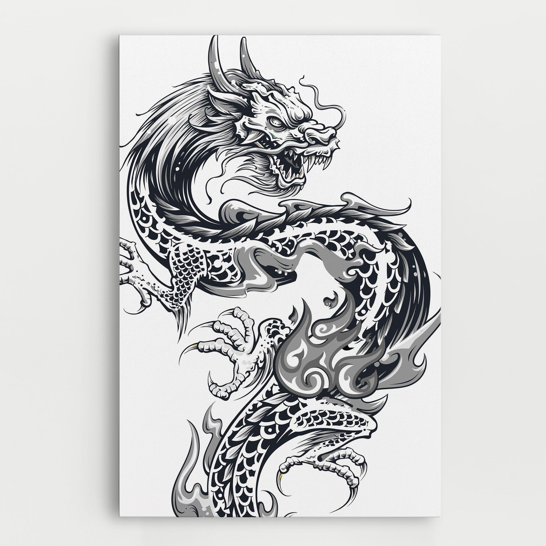 Картина на платно Dragon Line mockup 0