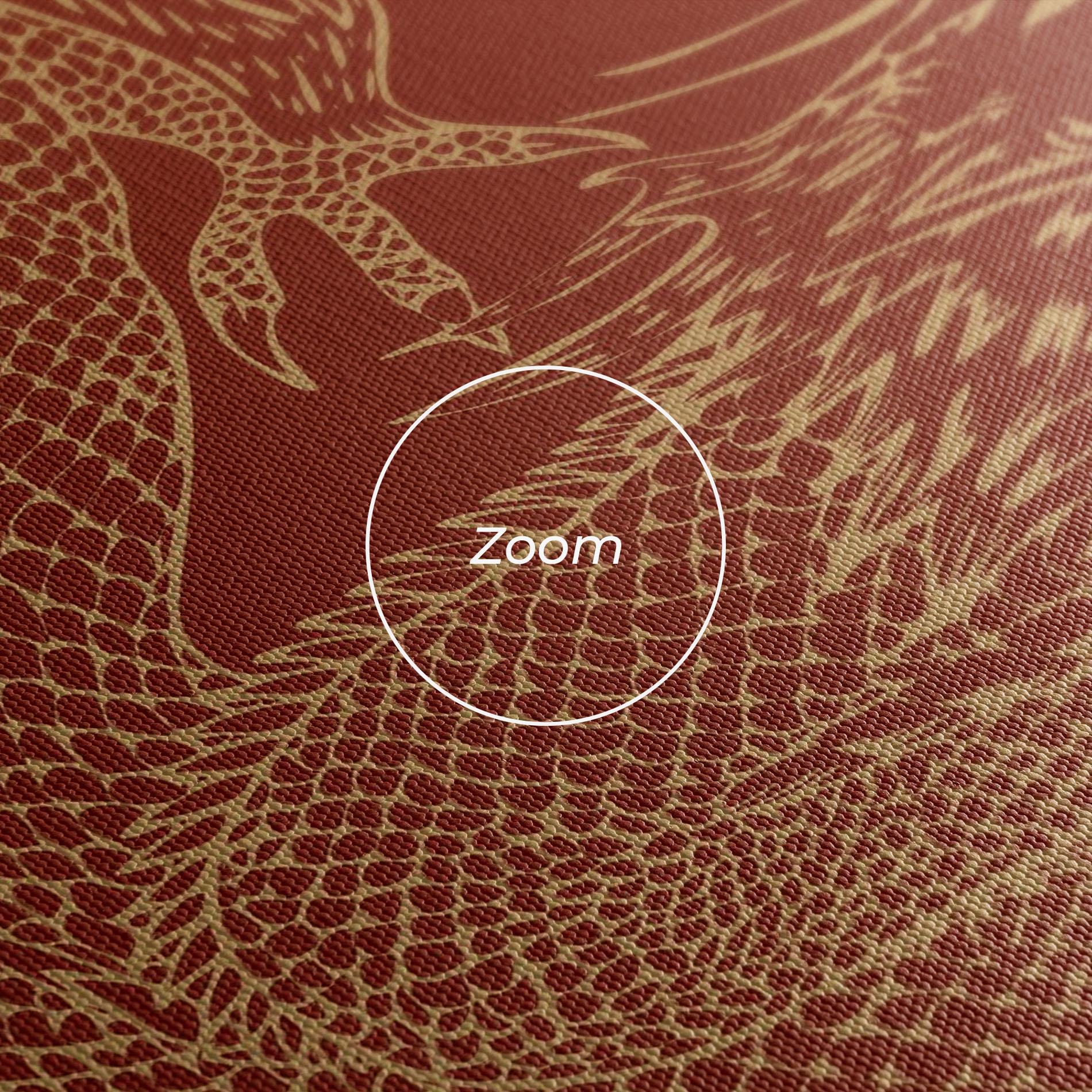 Картина на платно Chinese Dragon Red mockup 3