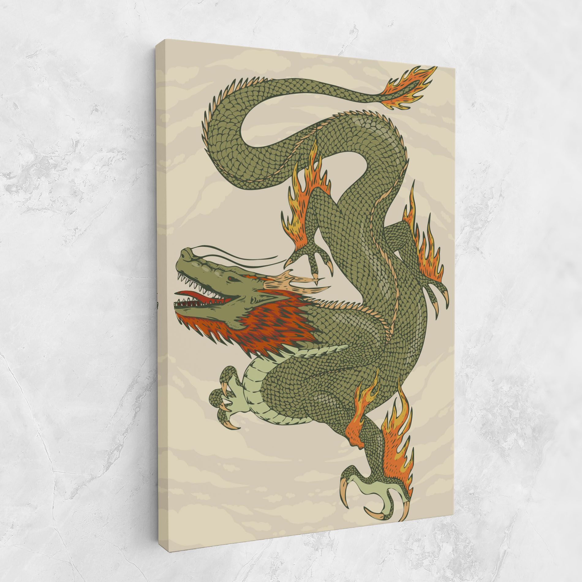 Chinese Dragon Green mockup 1