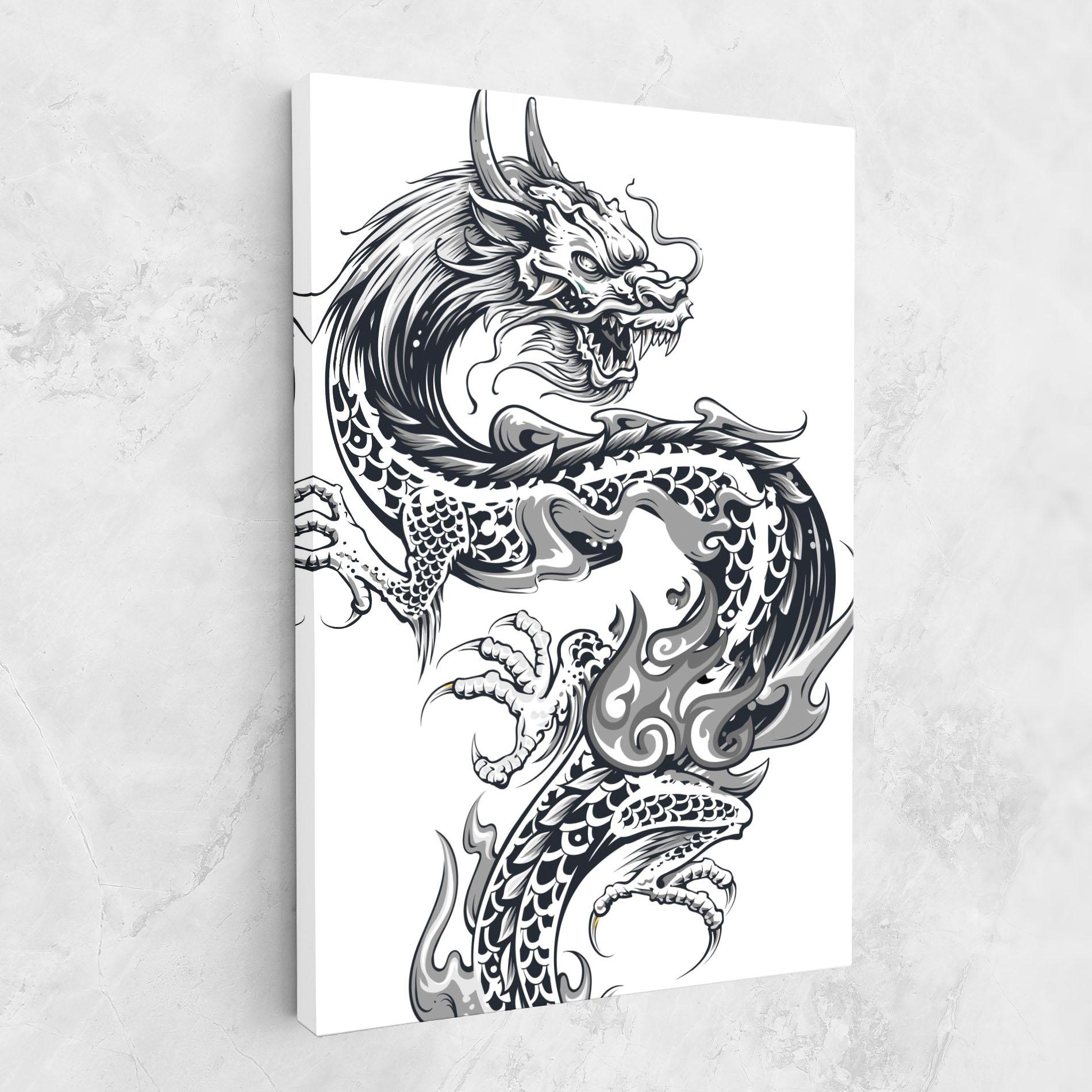 Картина на платно Dragon Line mockup 1