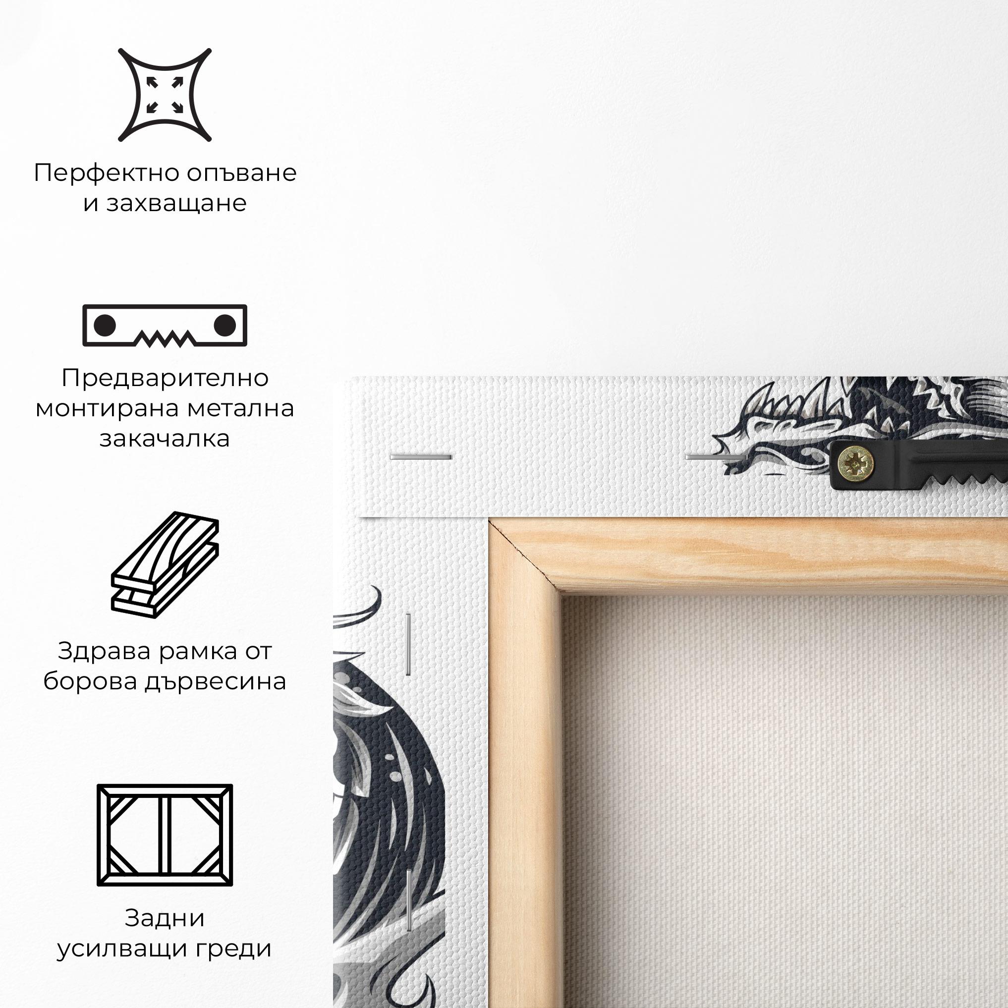 Картина на платно Dragon Line mockup 5