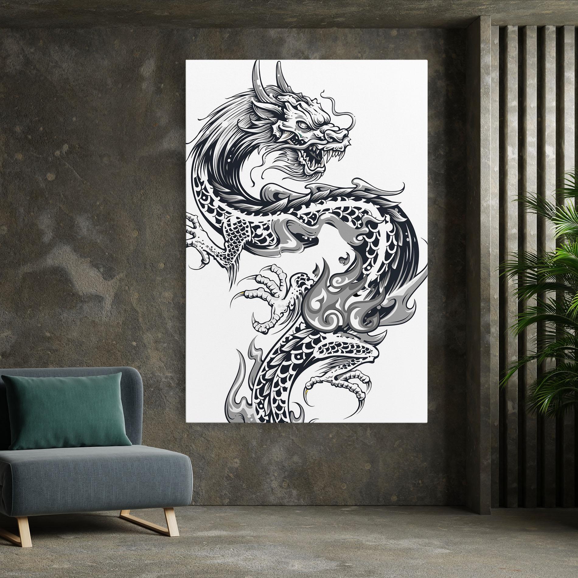 Картина на платно Dragon Line mockup 7