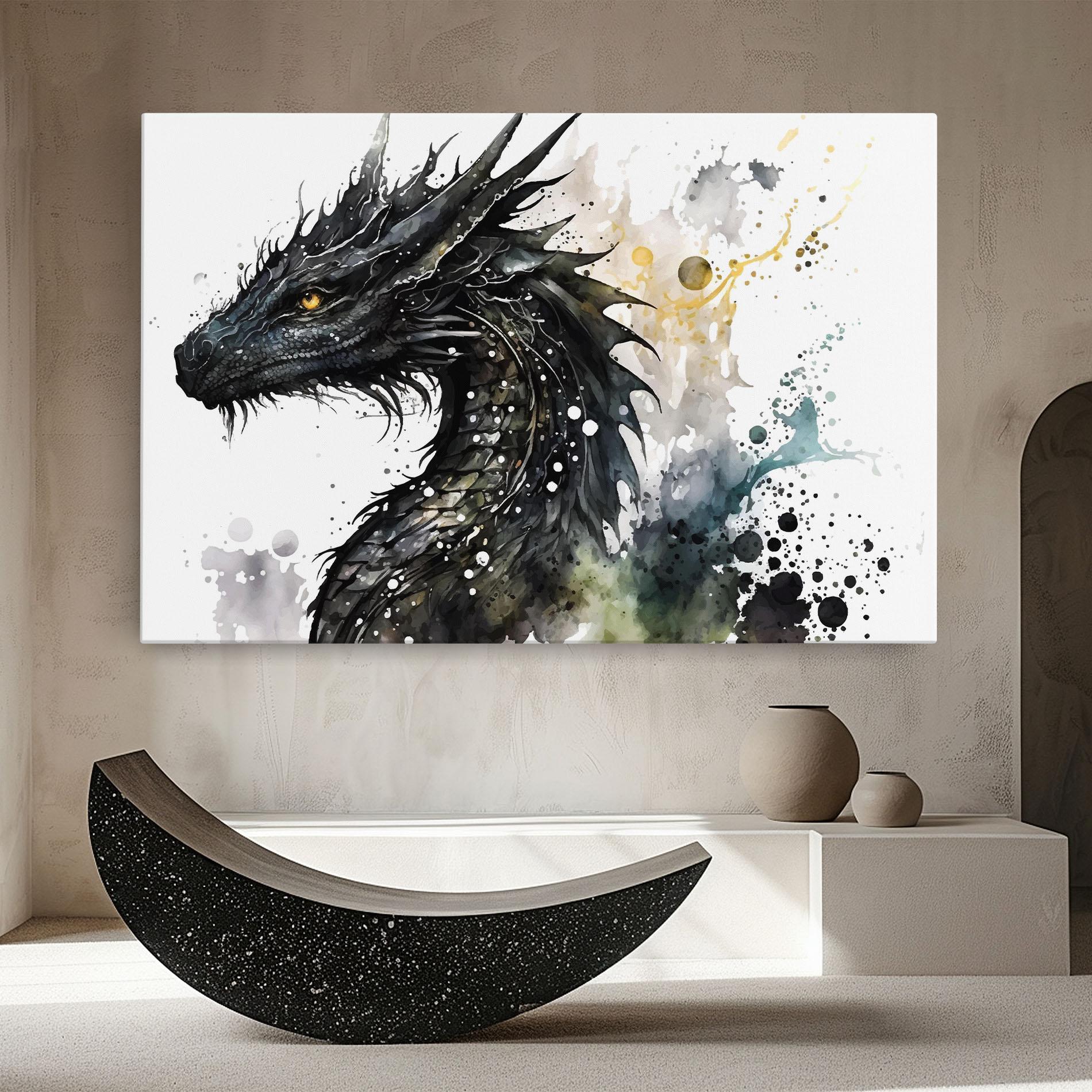 Картина на платно Black Dragon Art mockup 8