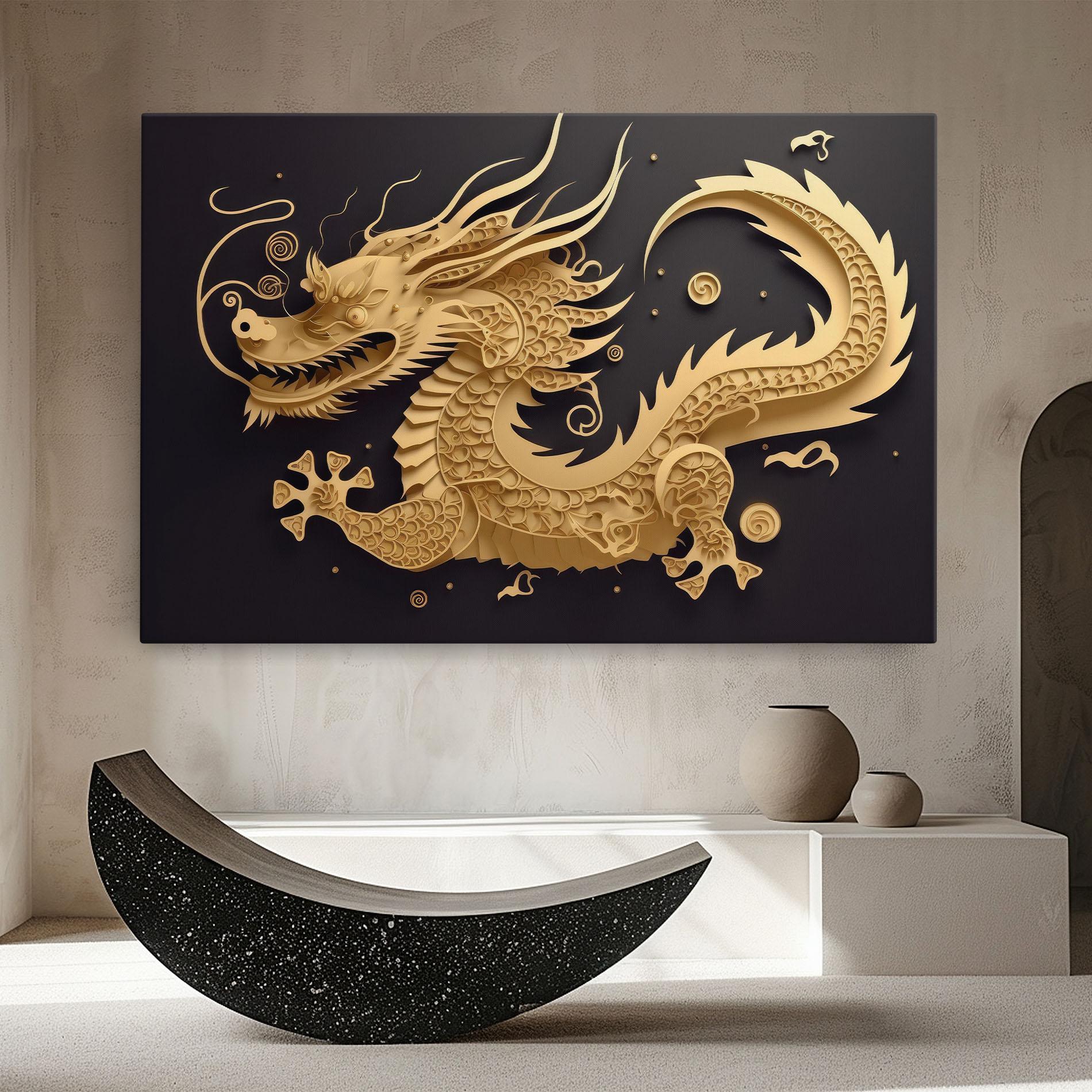 Картина на платно Dragon Zodiac Sign mockup 8